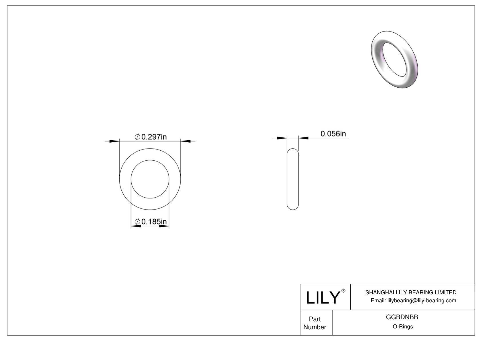 GGBDNBB Juntas tóricas redondas resistentes a productos químicos cad drawing