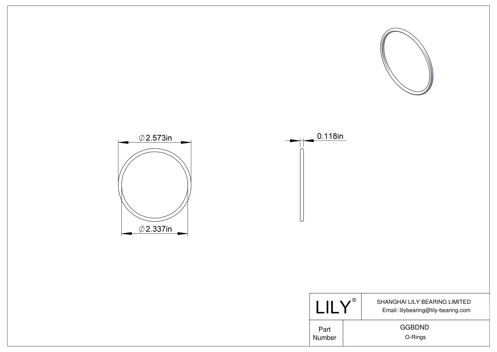 GGBDND Juntas tóricas redondas resistentes a productos químicos cad drawing