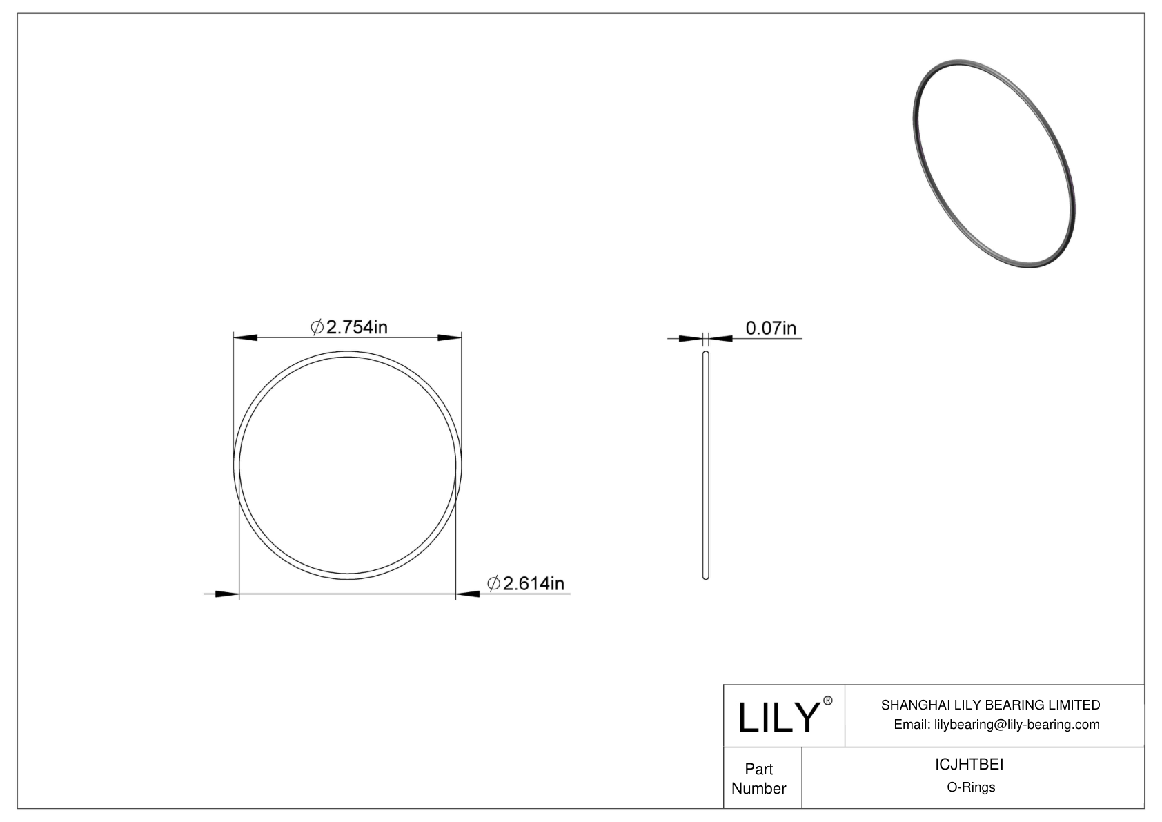 ICJHTBEI 圆形耐化学性 O 形圈 cad drawing