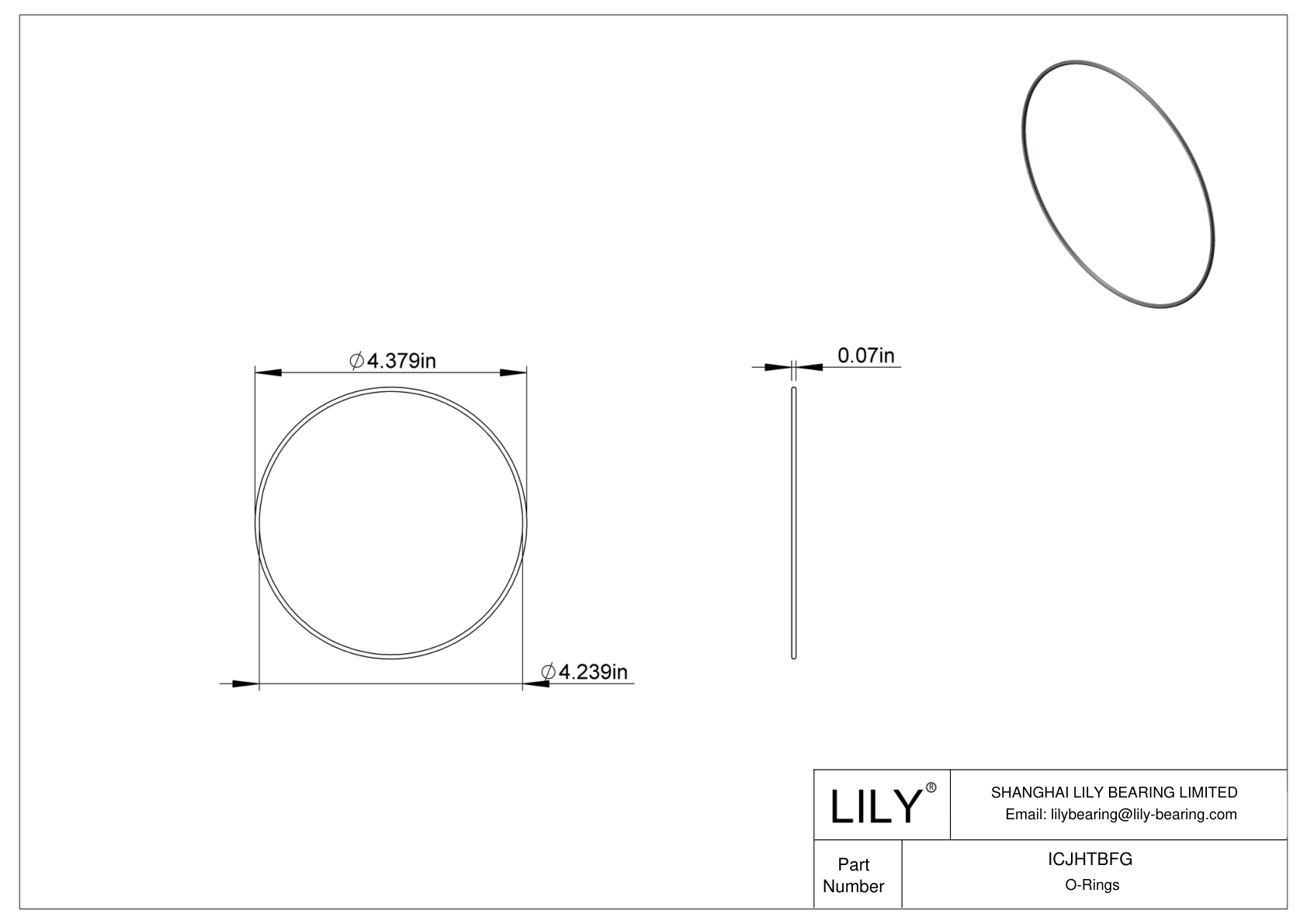 ICJHTBFG 圆形耐化学性 O 形圈 cad drawing