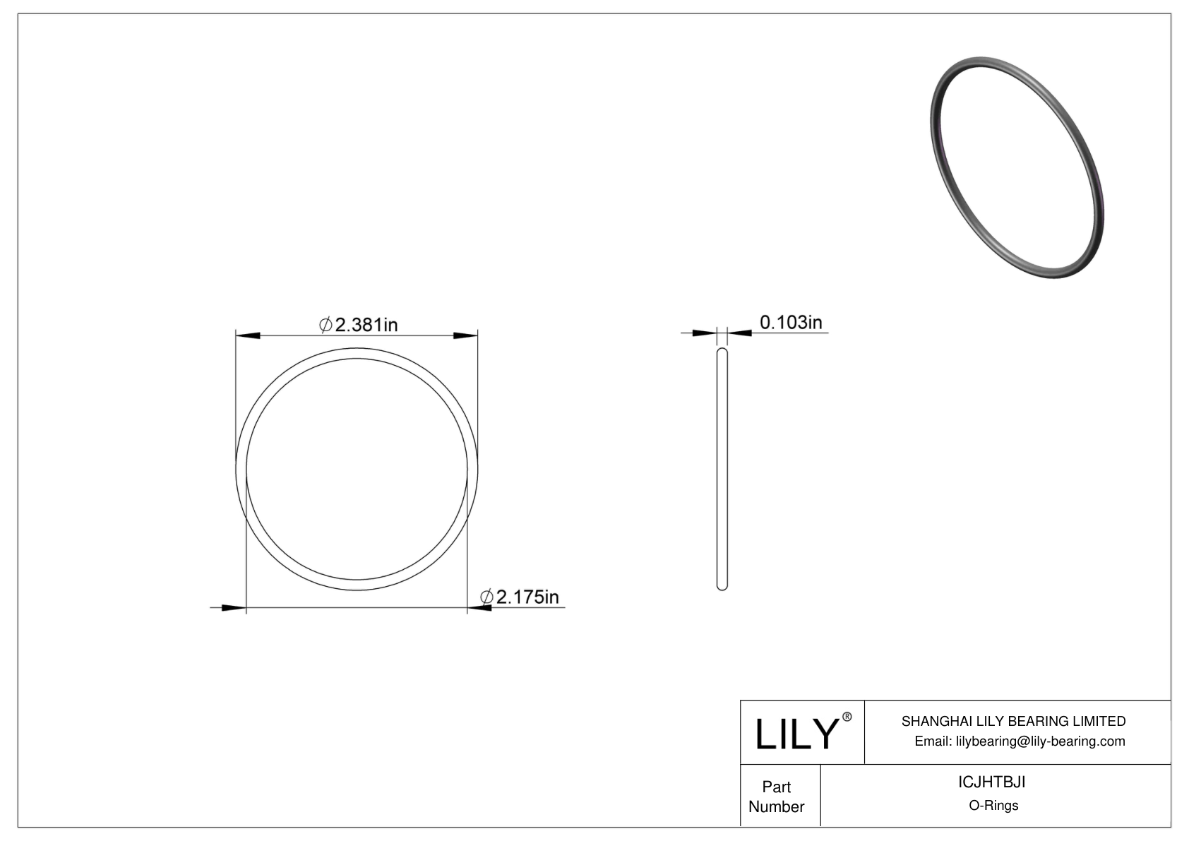 ICJHTBJI 圆形耐化学性 O 形圈 cad drawing