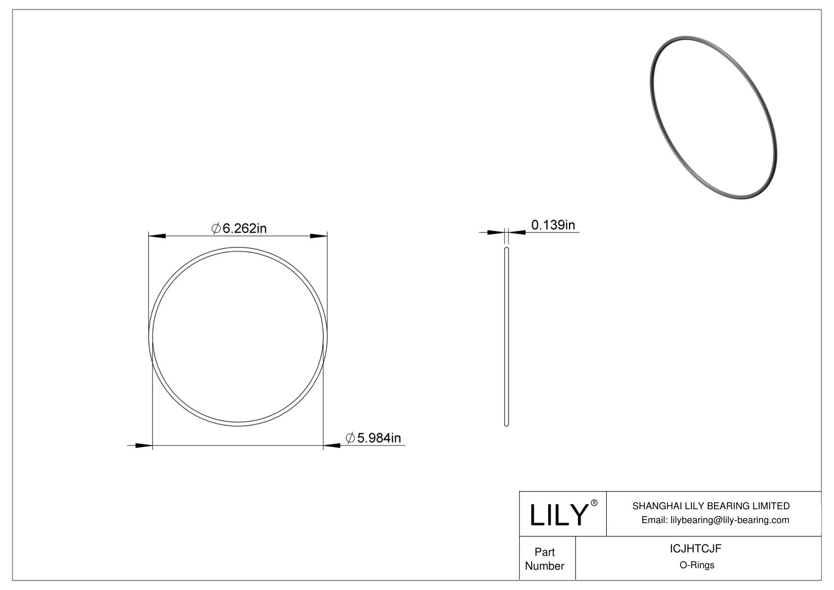 ICJHTCJF 圆形耐化学性 O 形圈 cad drawing