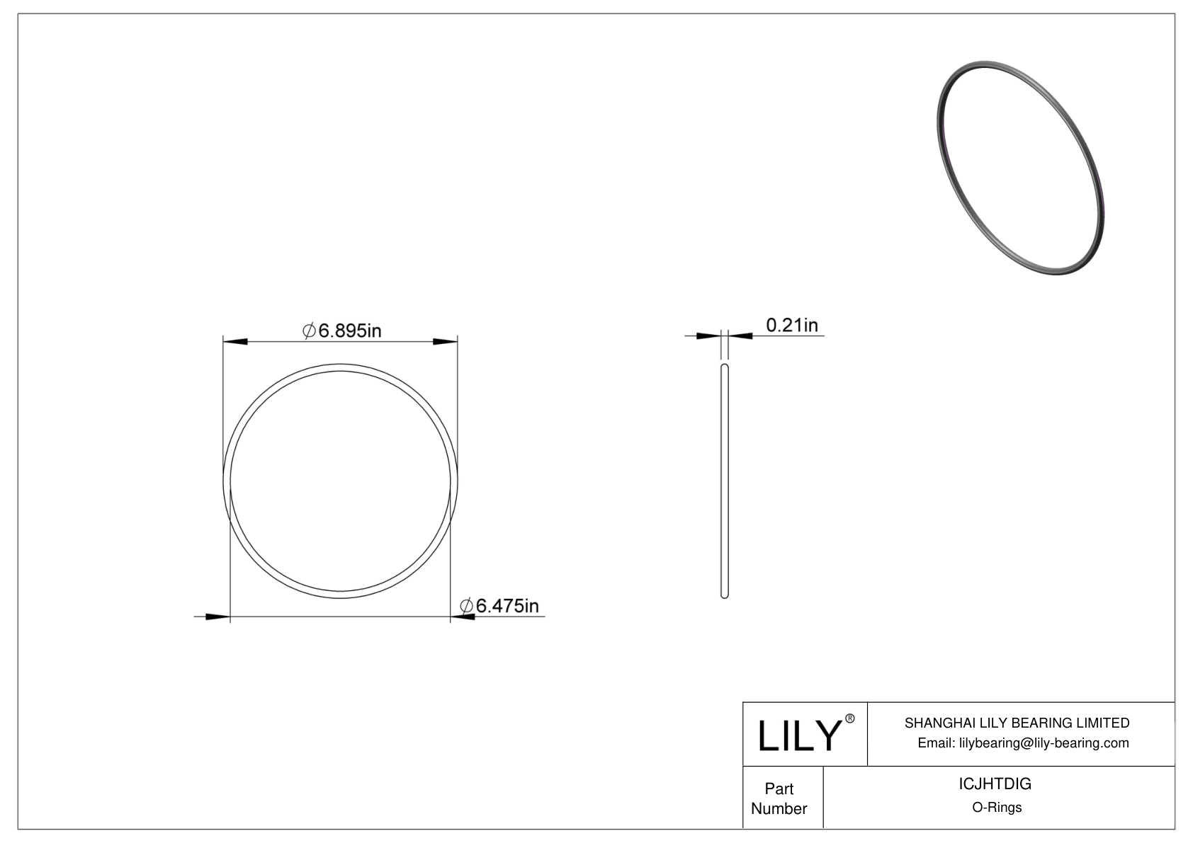 ICJHTDIG 圆形耐化学性 O 形圈 cad drawing