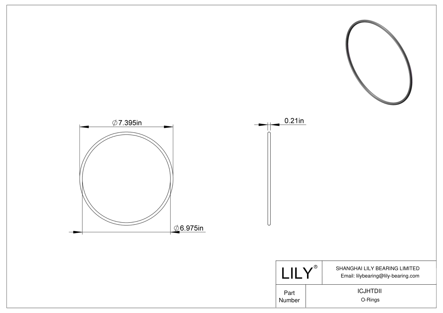 ICJHTDII 圆形耐化学性 O 形圈 cad drawing