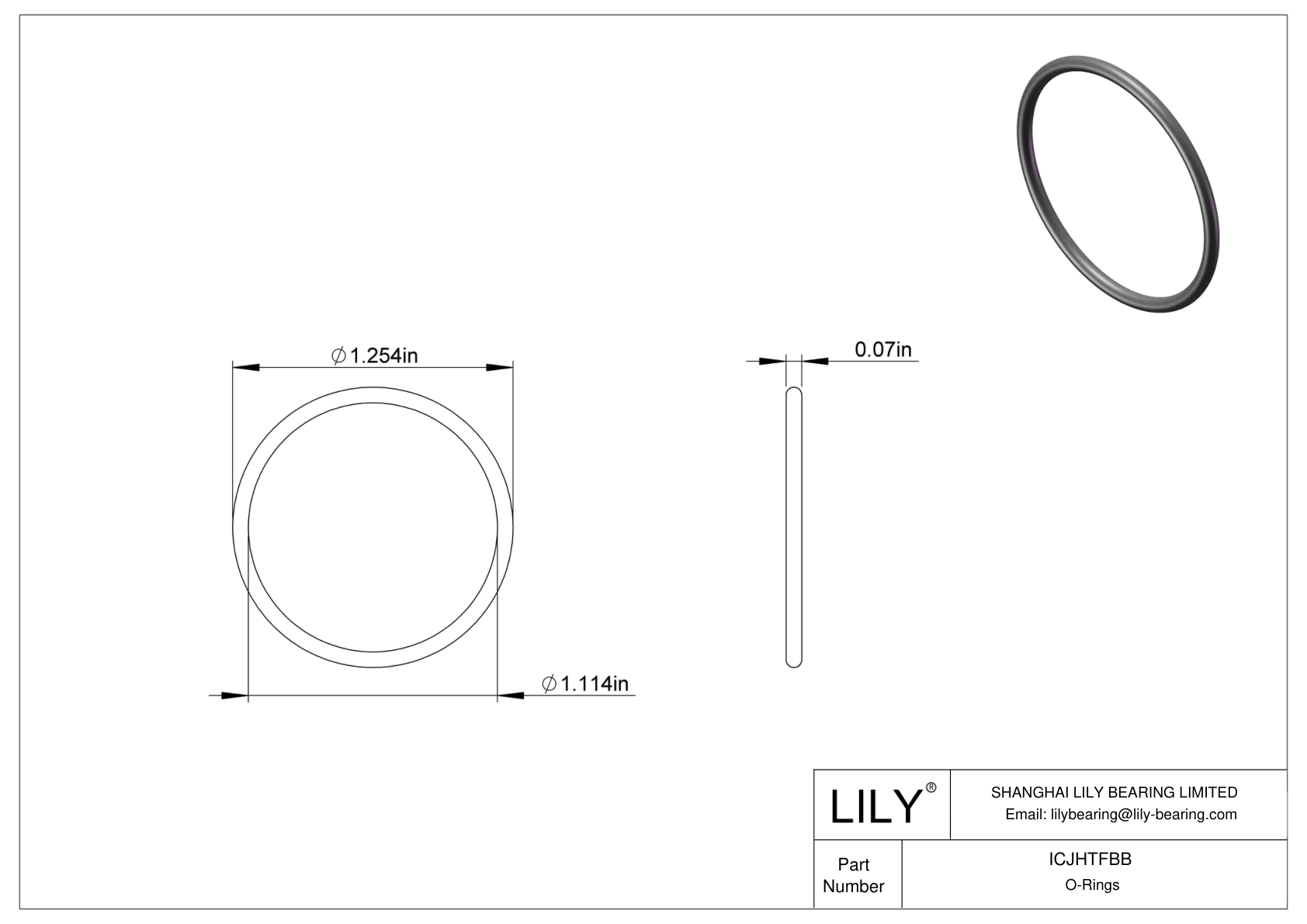 ICJHTFBB 圆形耐化学性 O 形圈 cad drawing