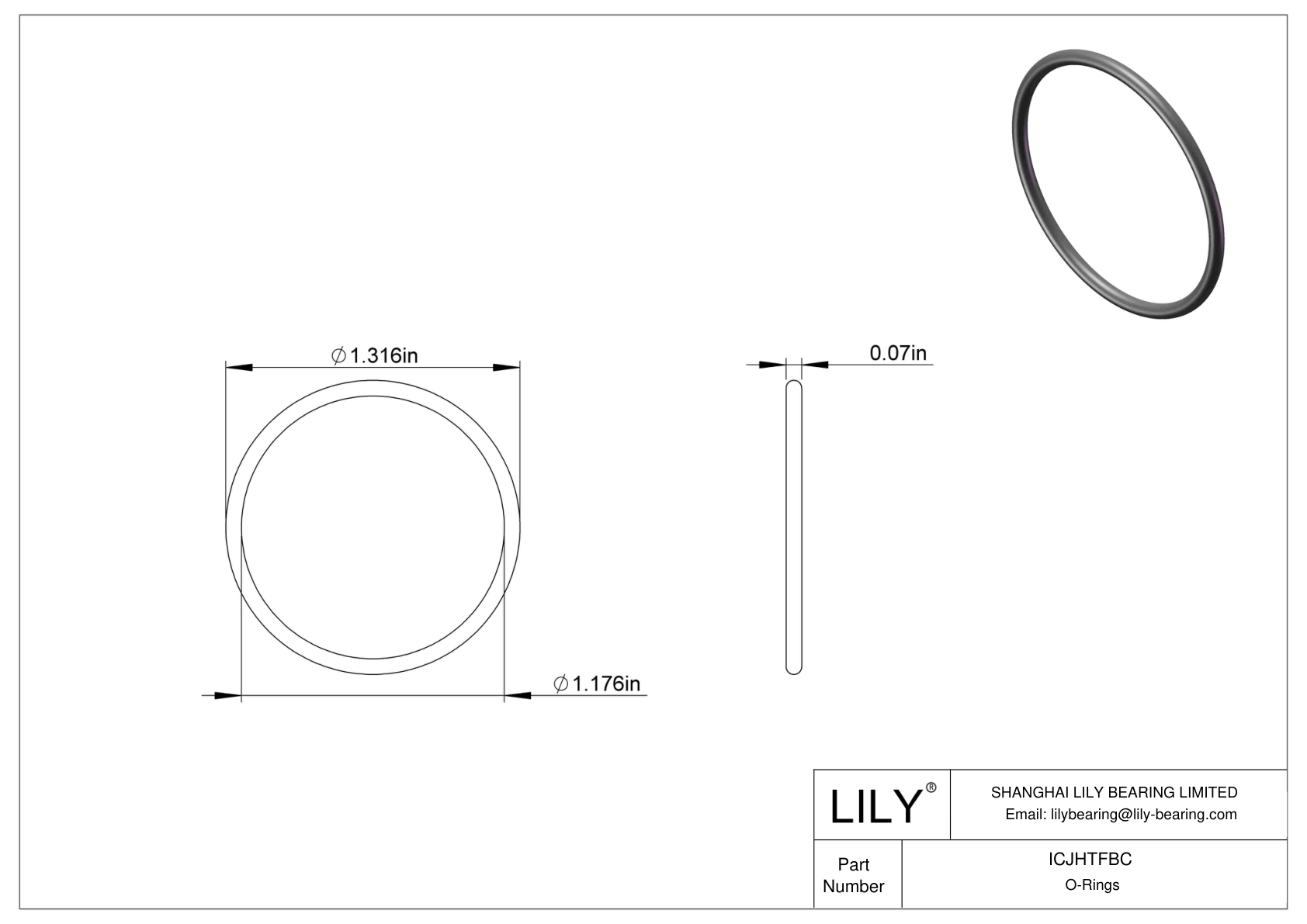 ICJHTFBC 圆形耐化学性 O 形圈 cad drawing