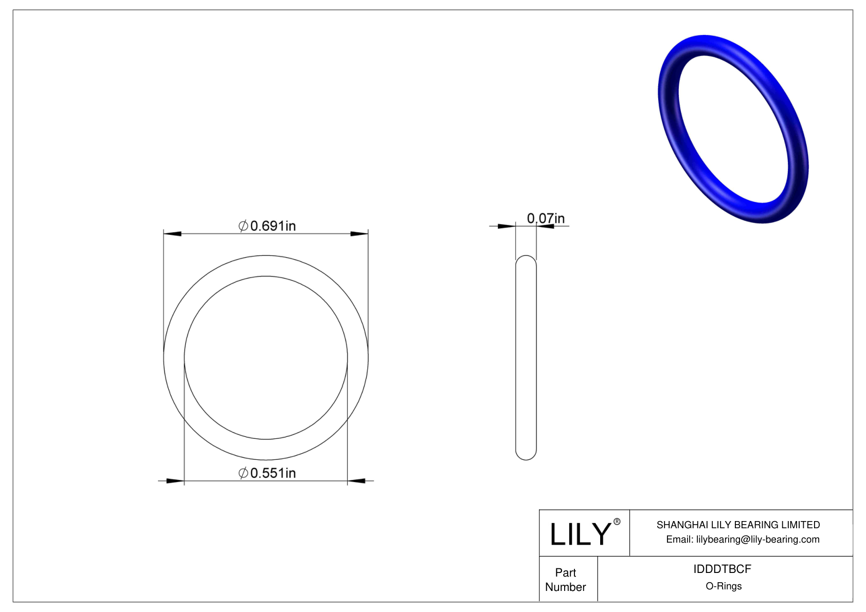 IDDDTBCF 圆形耐化学性 O 形圈 cad drawing