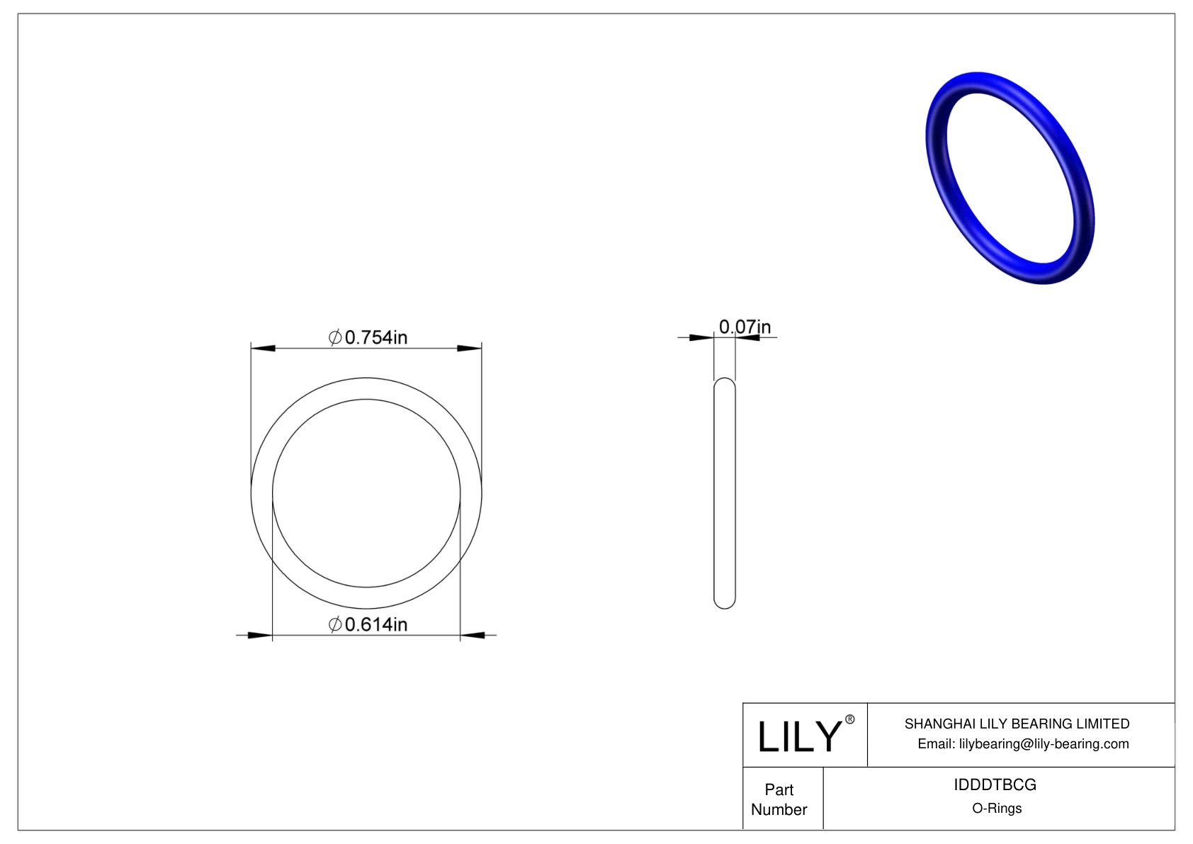 IDDDTBCG 圆形耐化学性 O 形圈 cad drawing