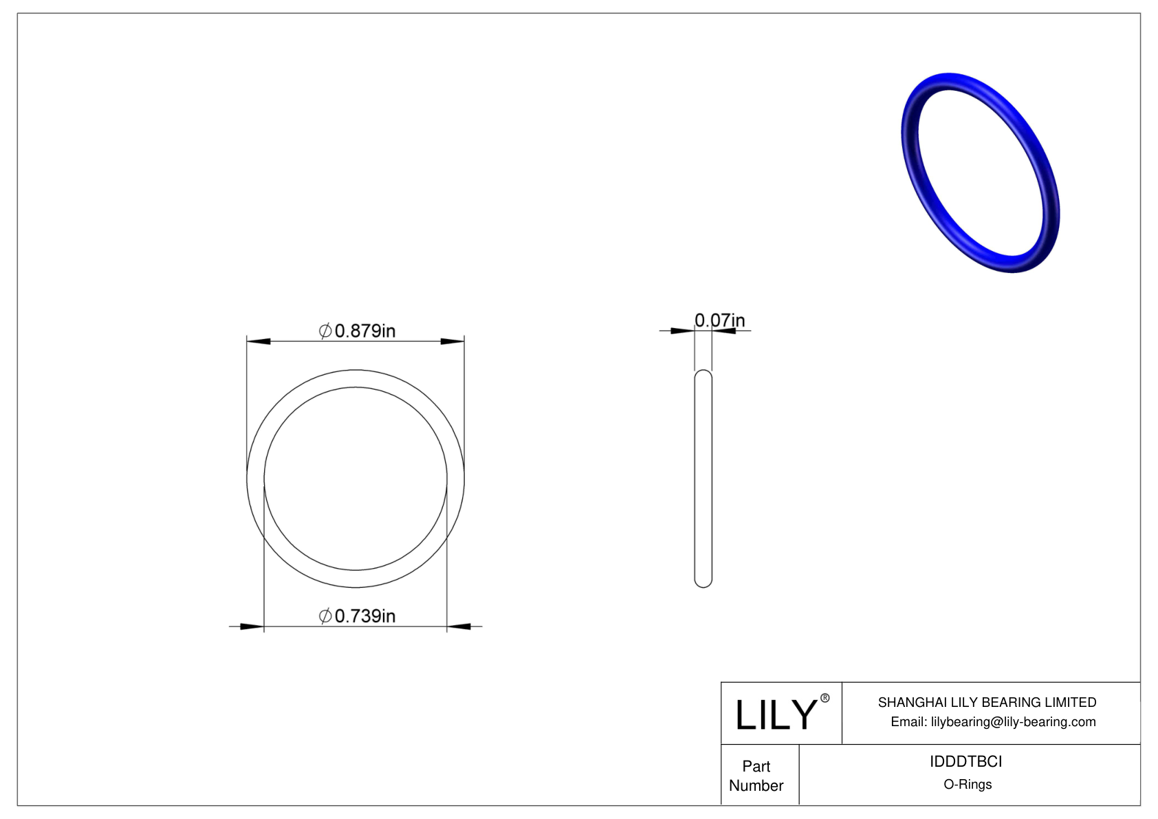 IDDDTBCI 圆形耐化学性 O 形圈 cad drawing