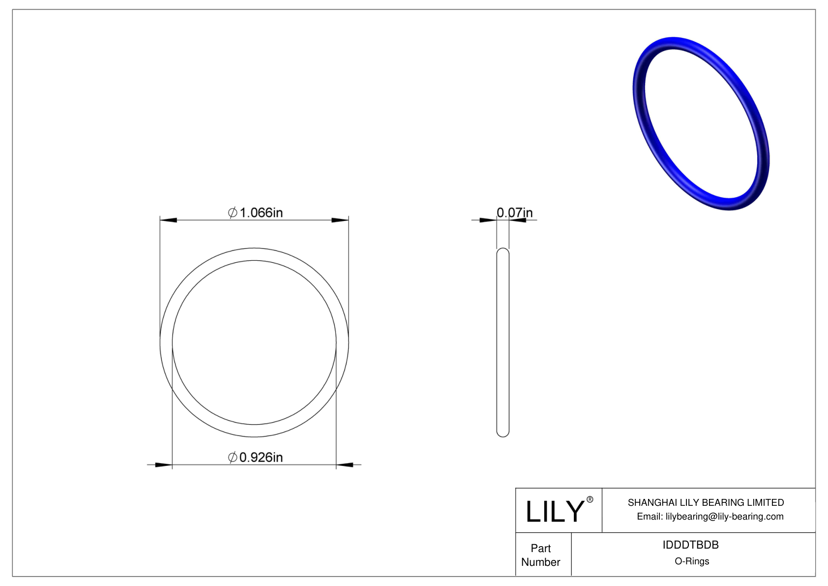 IDDDTBDB 圆形耐化学性 O 形圈 cad drawing