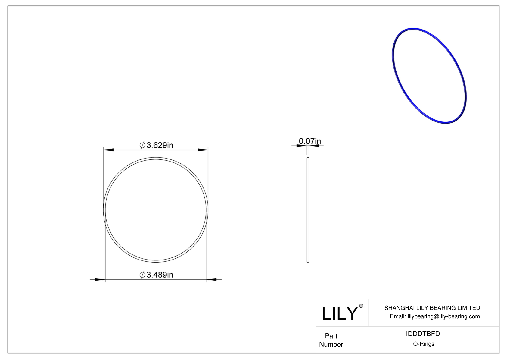 IDDDTBFD 圆形耐化学性 O 形圈 cad drawing