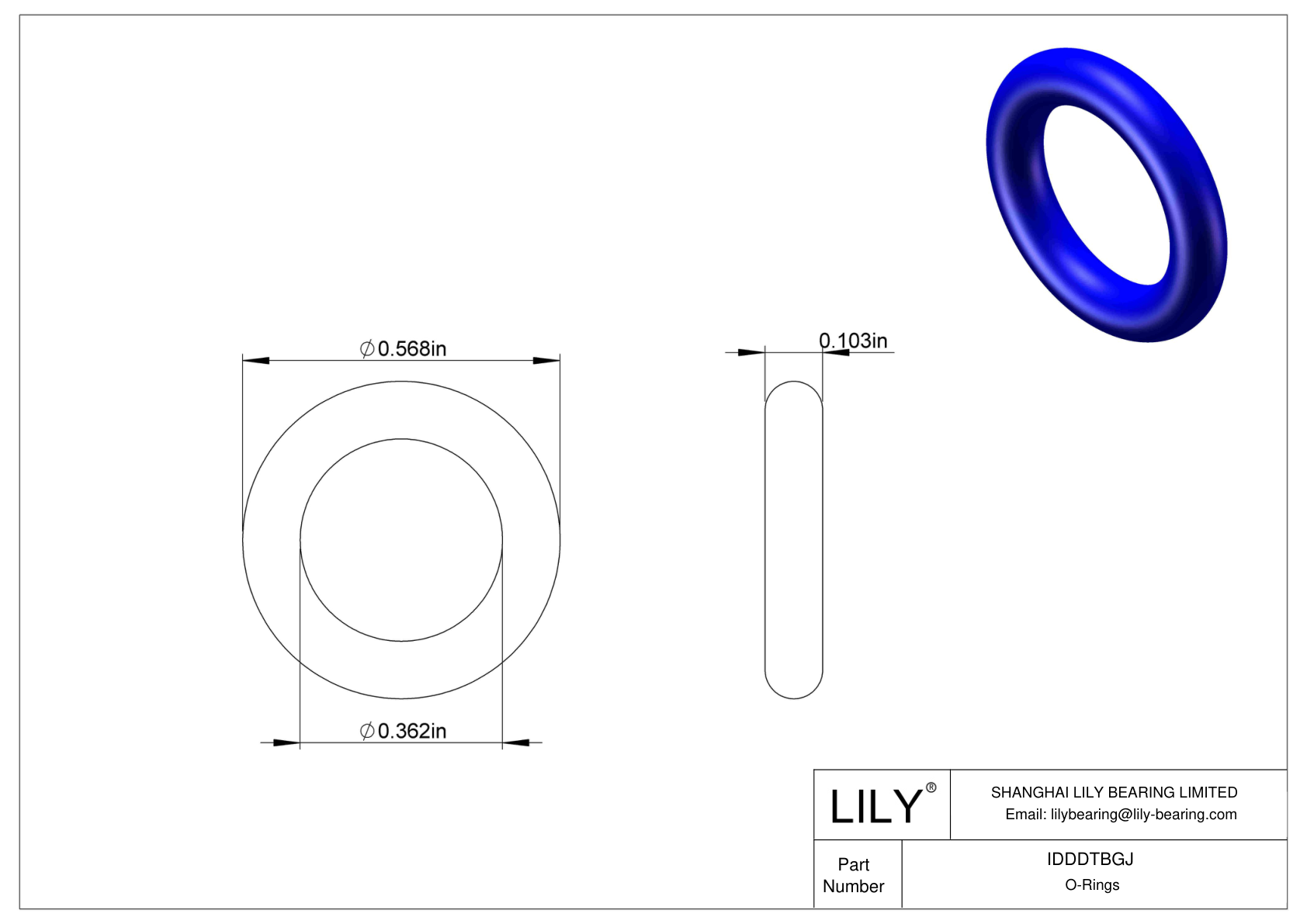 IDDDTBGJ 圆形耐化学性 O 形圈 cad drawing