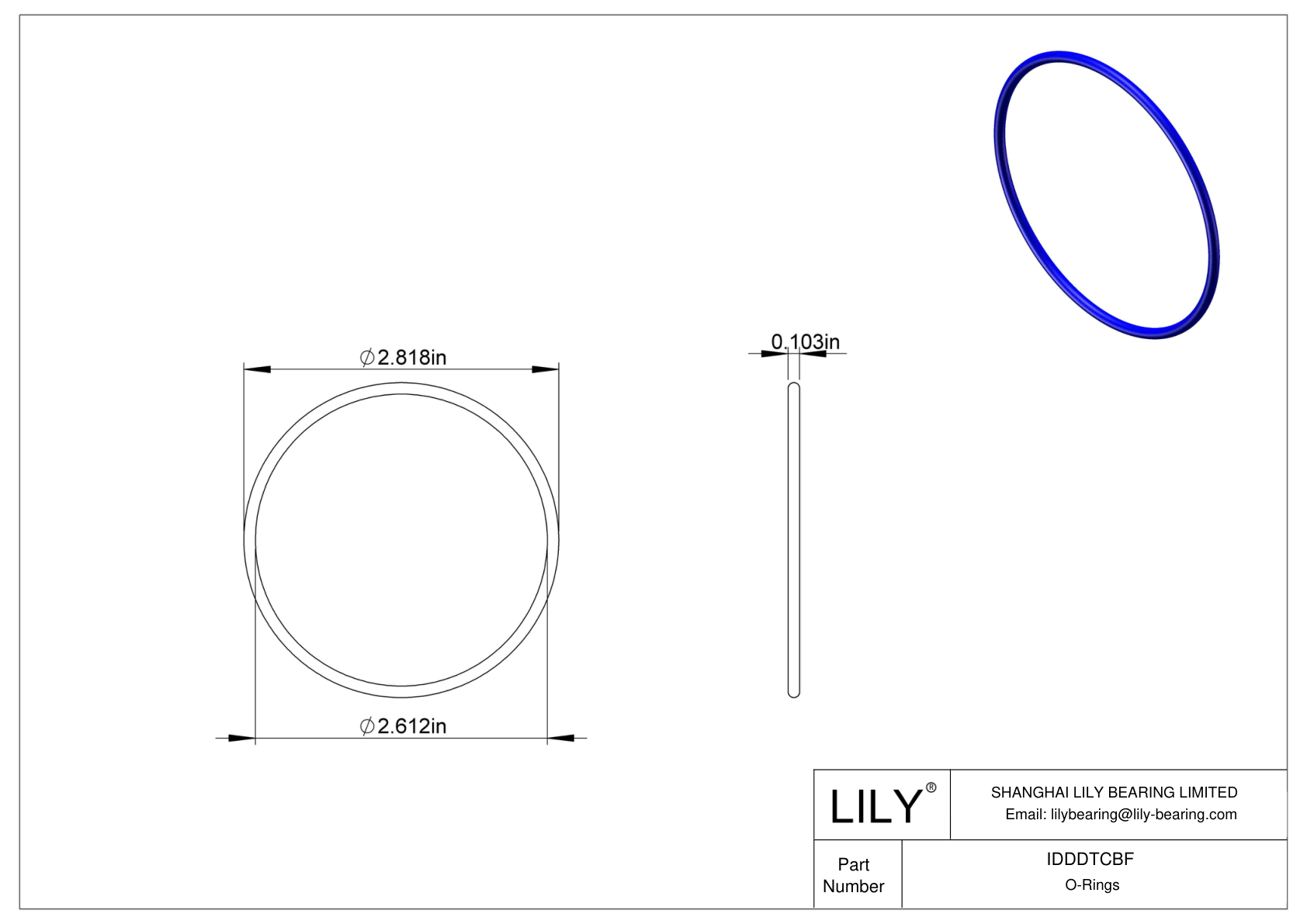 IDDDTCBF 圆形耐化学性 O 形圈 cad drawing