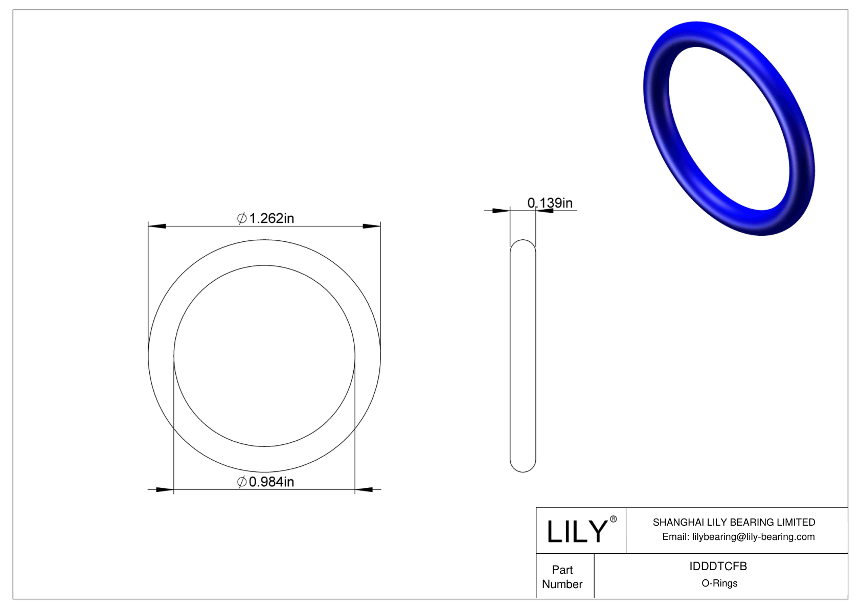 IDDDTCFB 圆形耐化学性 O 形圈 cad drawing