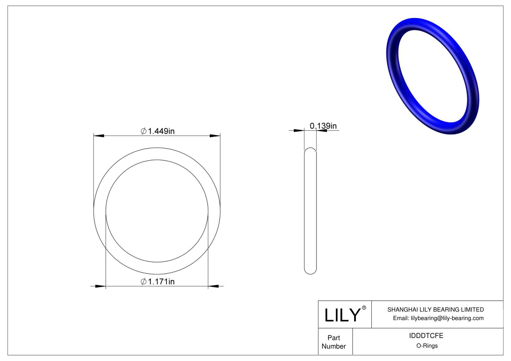 IDDDTCFE 圆形耐化学性 O 形圈 cad drawing