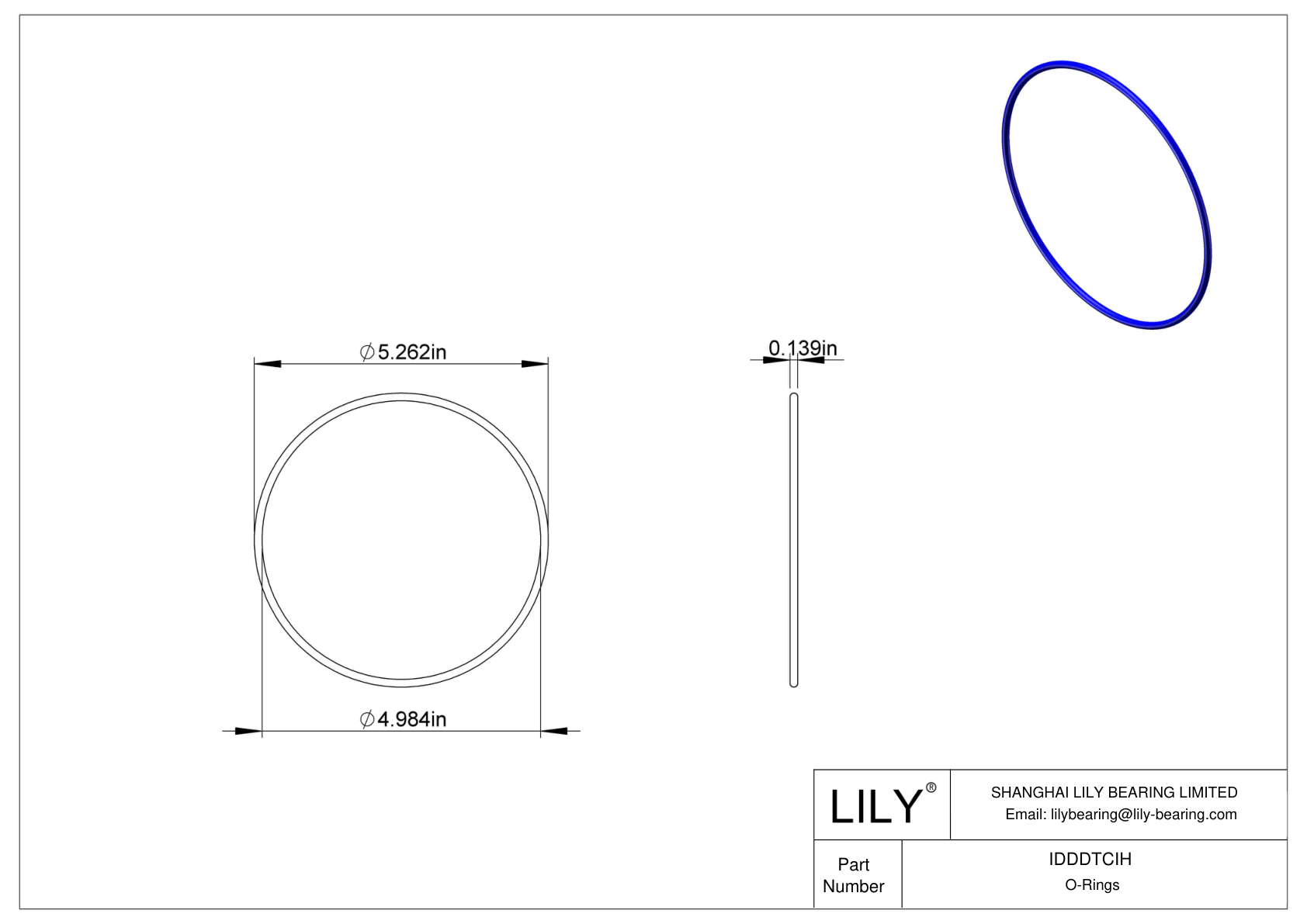 IDDDTCIH Chemical Resistant O-rings Round cad drawing