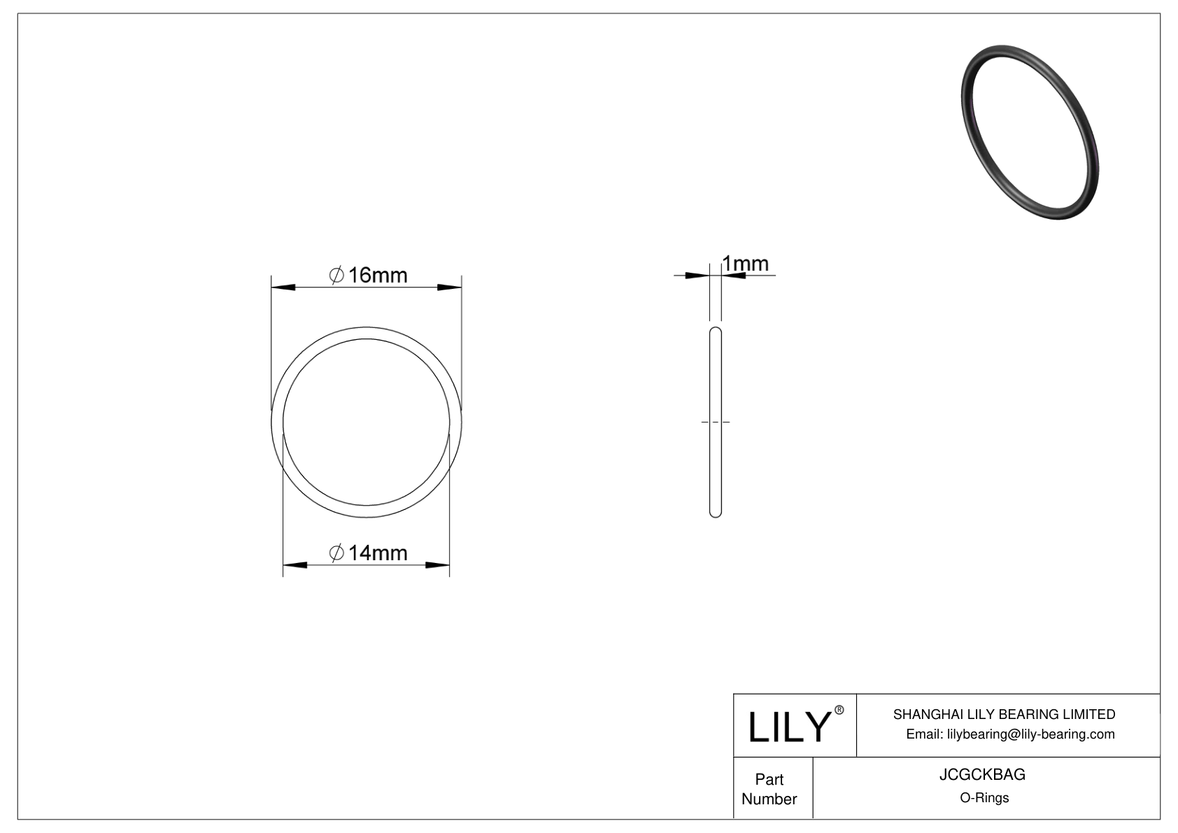 JCGCKBAG Oil Resistant O-Rings Round cad drawing