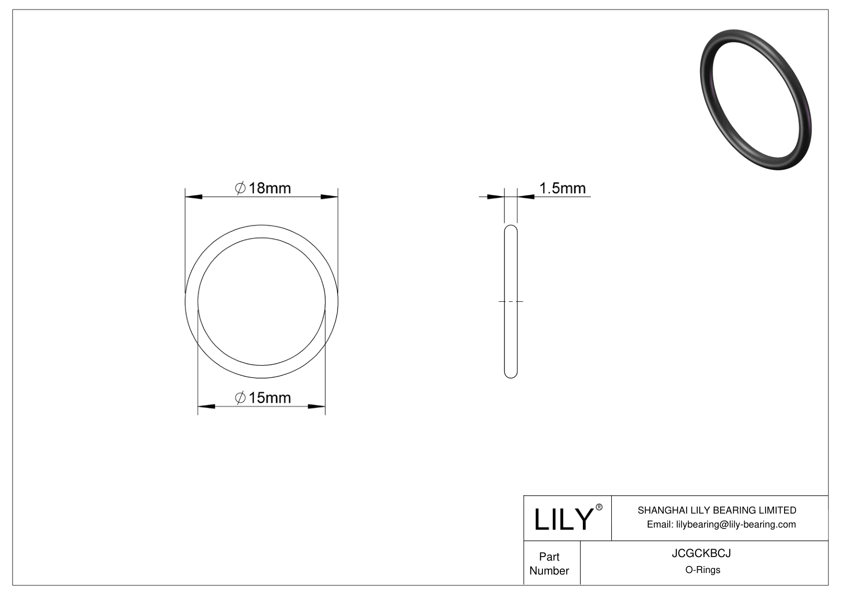 JCGCKBCJ Juntas tóricas redondas resistentes al aceite cad drawing