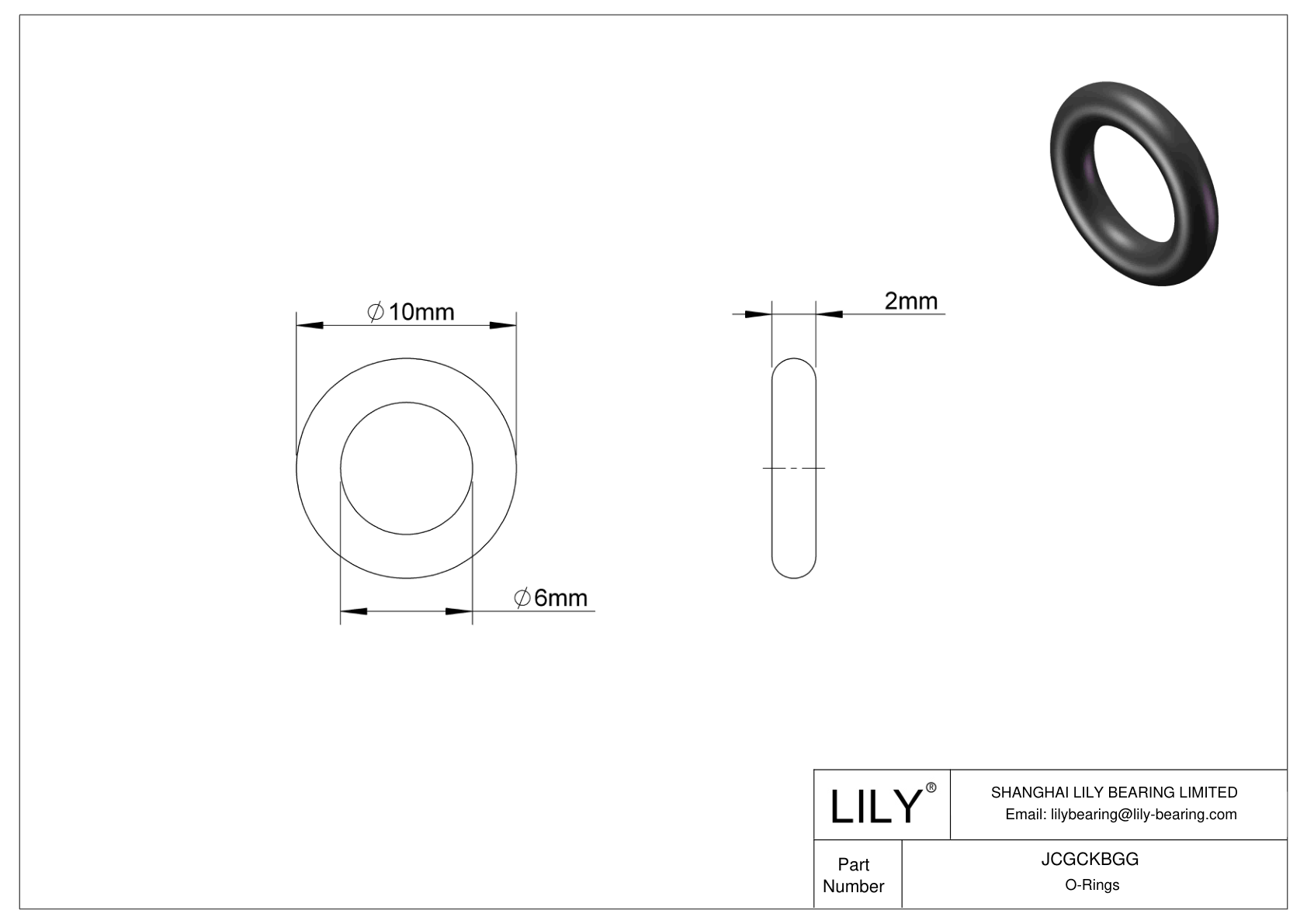 JCGCKBGG Oil Resistant O-Rings Round cad drawing