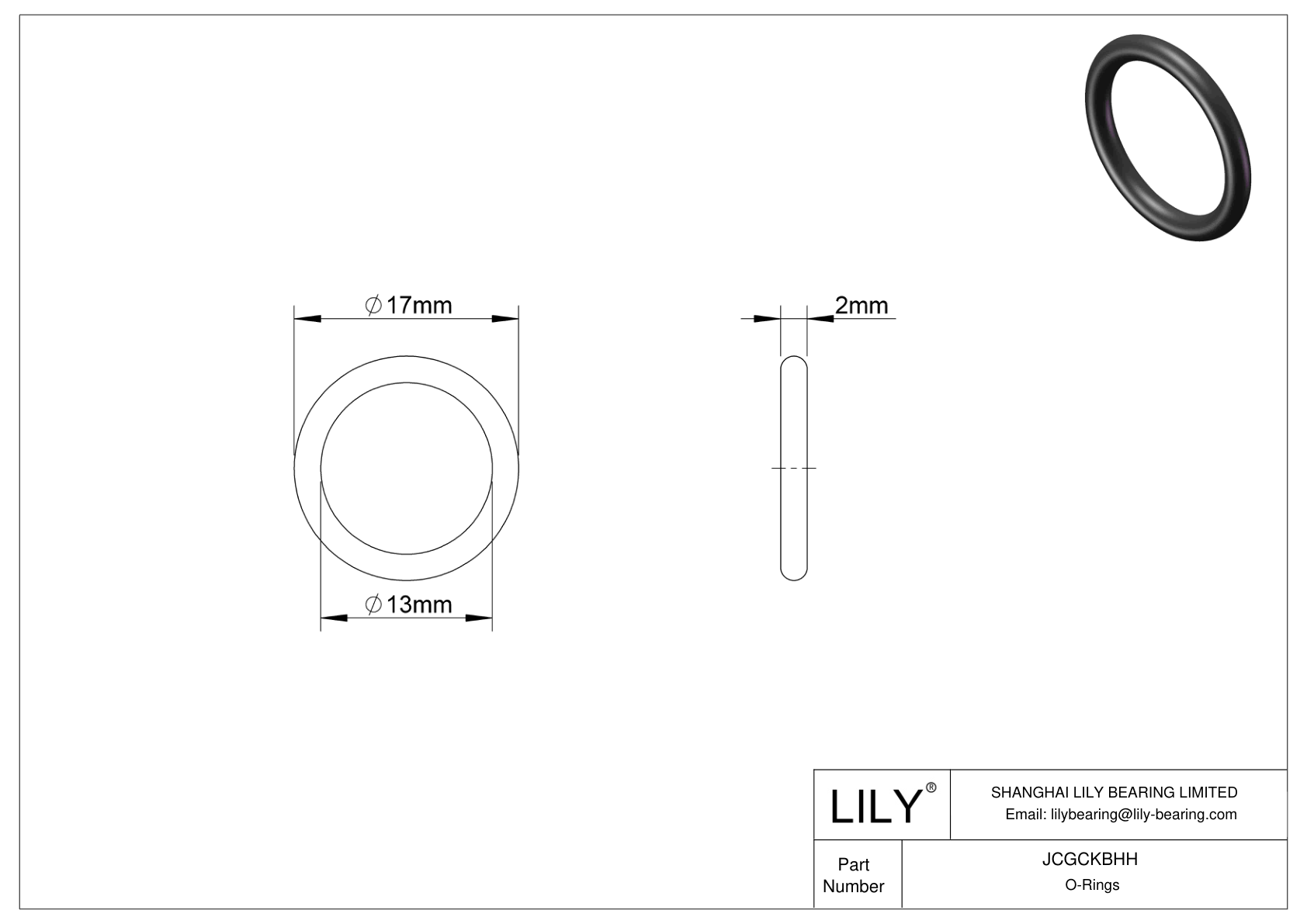 JCGCKBHH Juntas tóricas redondas resistentes al aceite cad drawing