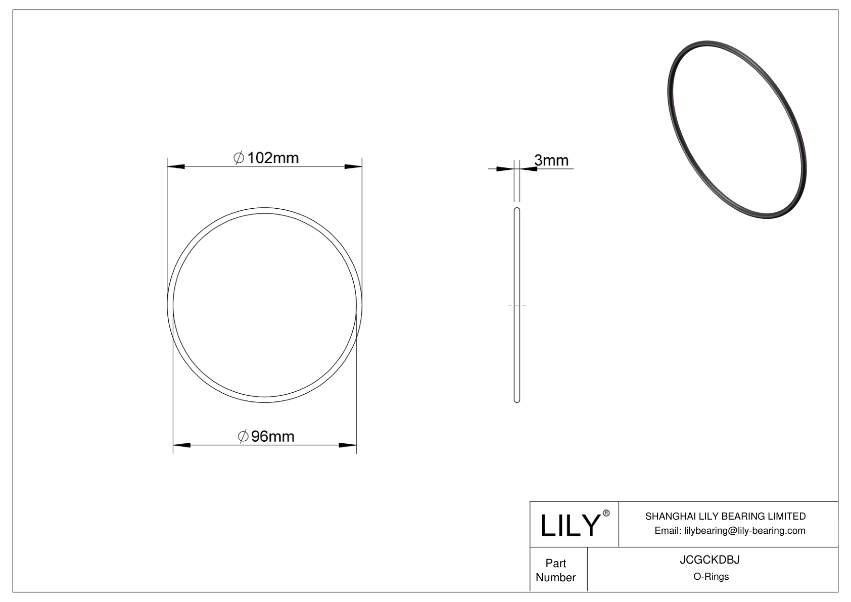 JCGCKDBJ Juntas tóricas redondas resistentes al aceite cad drawing