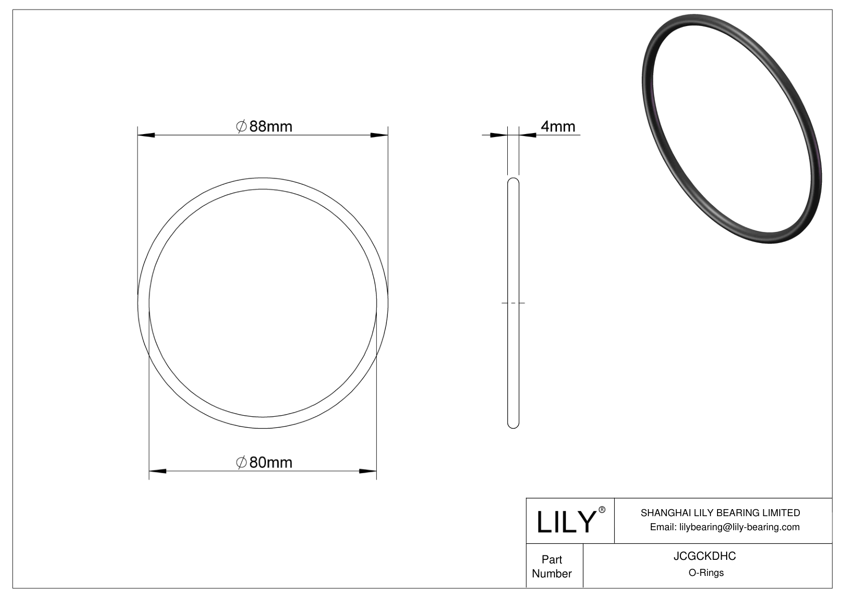 JCGCKDHC Juntas tóricas redondas resistentes al aceite cad drawing