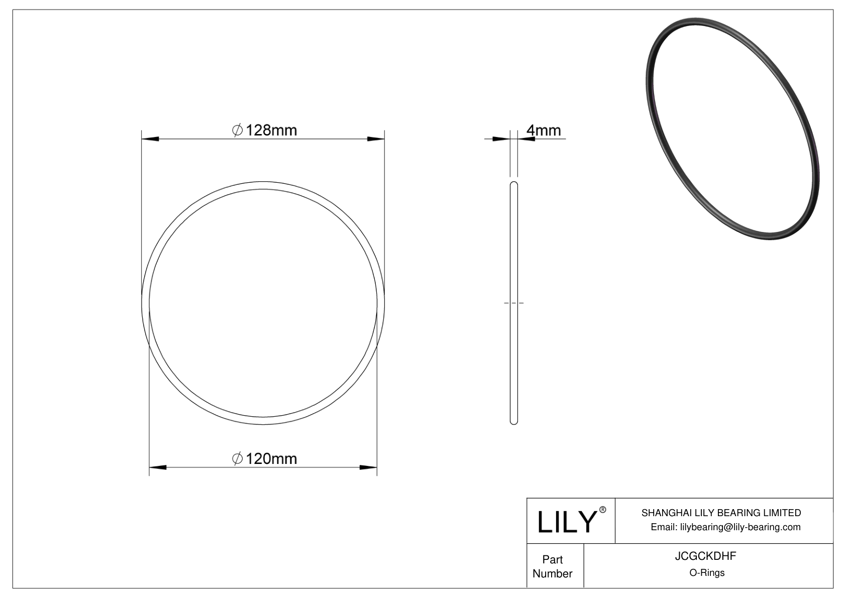 JCGCKDHF Juntas tóricas redondas resistentes al aceite cad drawing