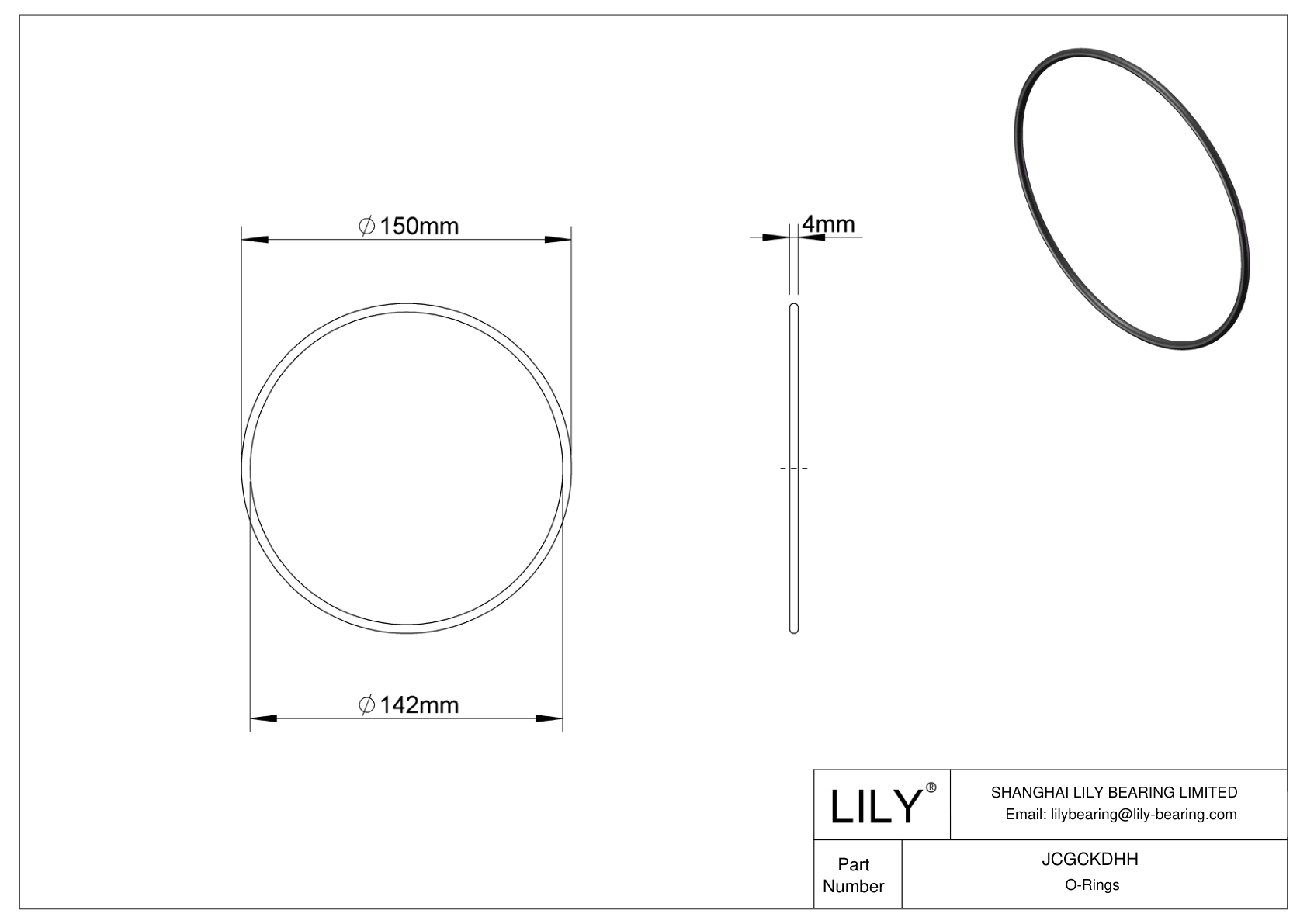 JCGCKDHH Oil Resistant O-Rings Round cad drawing