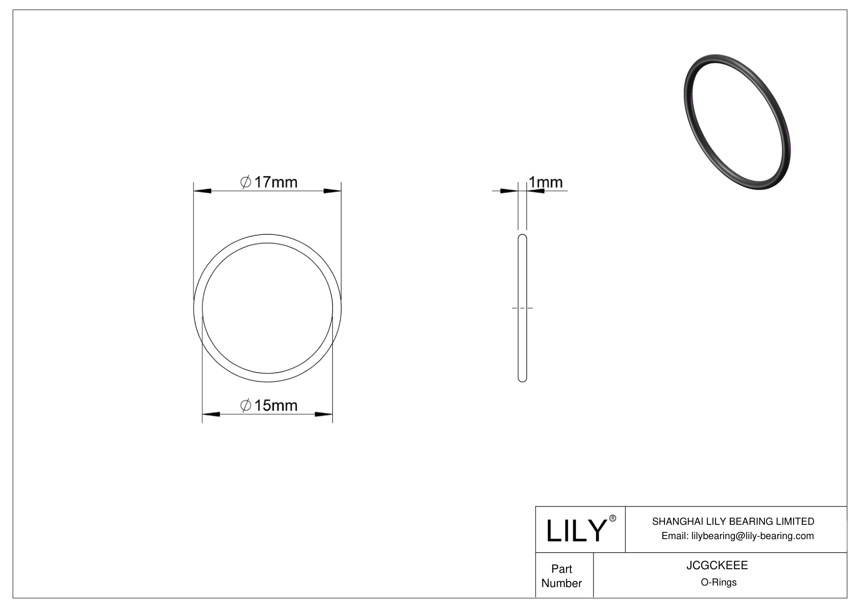 JCGCKEEE Juntas tóricas redondas resistentes al aceite cad drawing