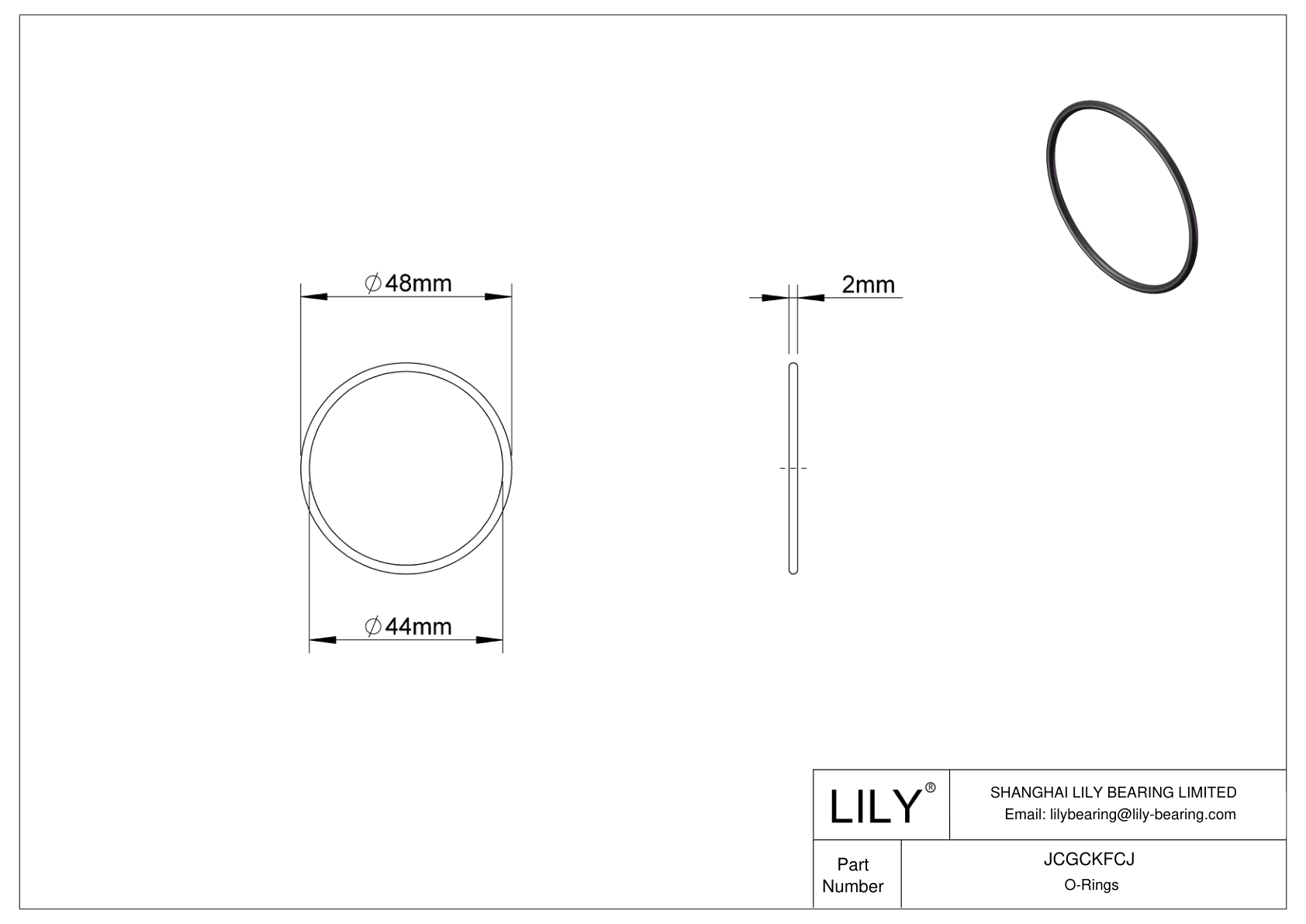 JCGCKFCJ Juntas tóricas redondas resistentes al aceite cad drawing