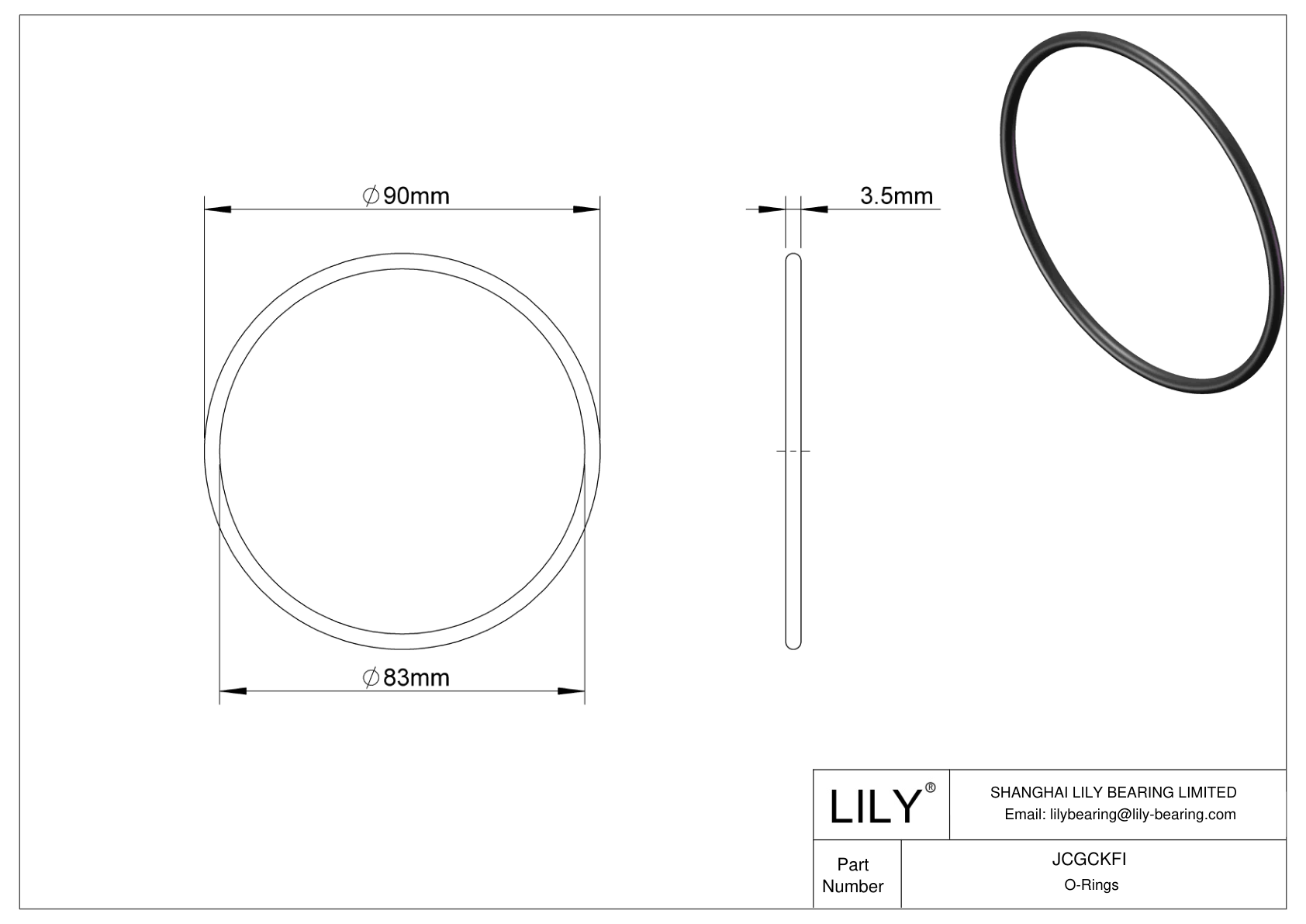 JCGCKFI 圆形耐油 O 形圈 cad drawing