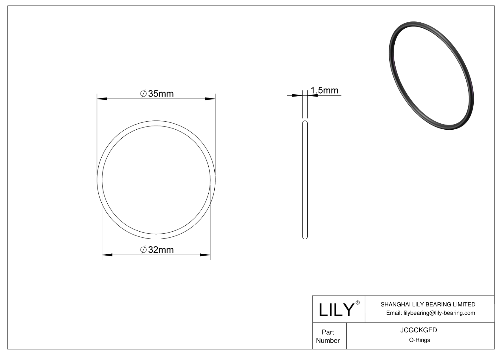 JCGCKGFD Juntas tóricas redondas resistentes al aceite cad drawing