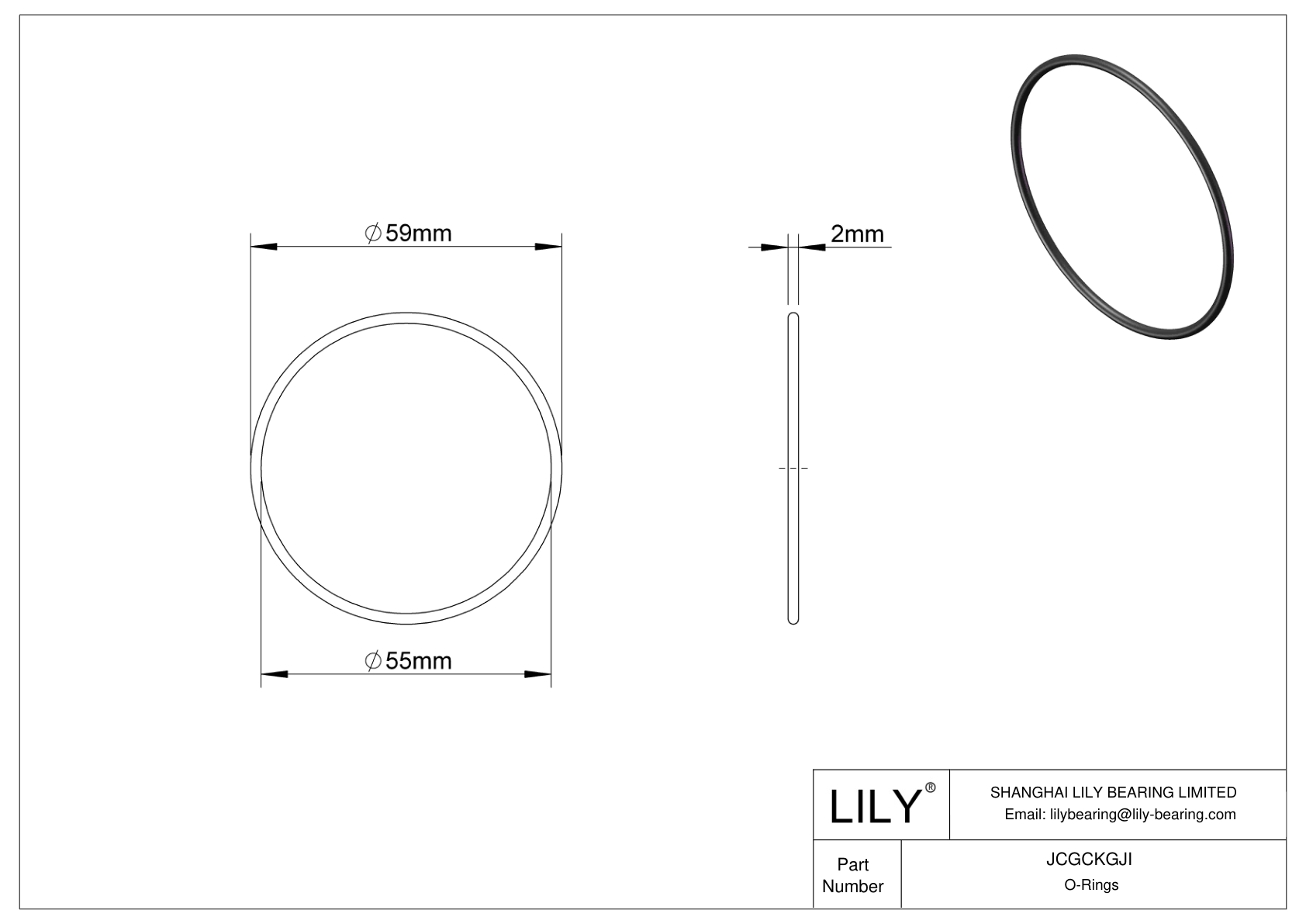 JCGCKGJI Oil Resistant O-Rings Round cad drawing