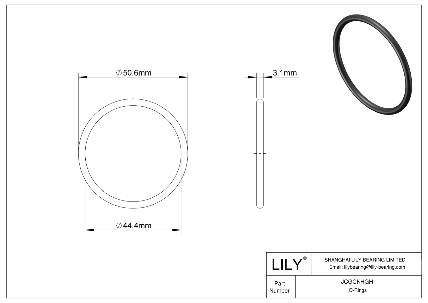 JCGCKHGH Oil Resistant O-Rings Round cad drawing