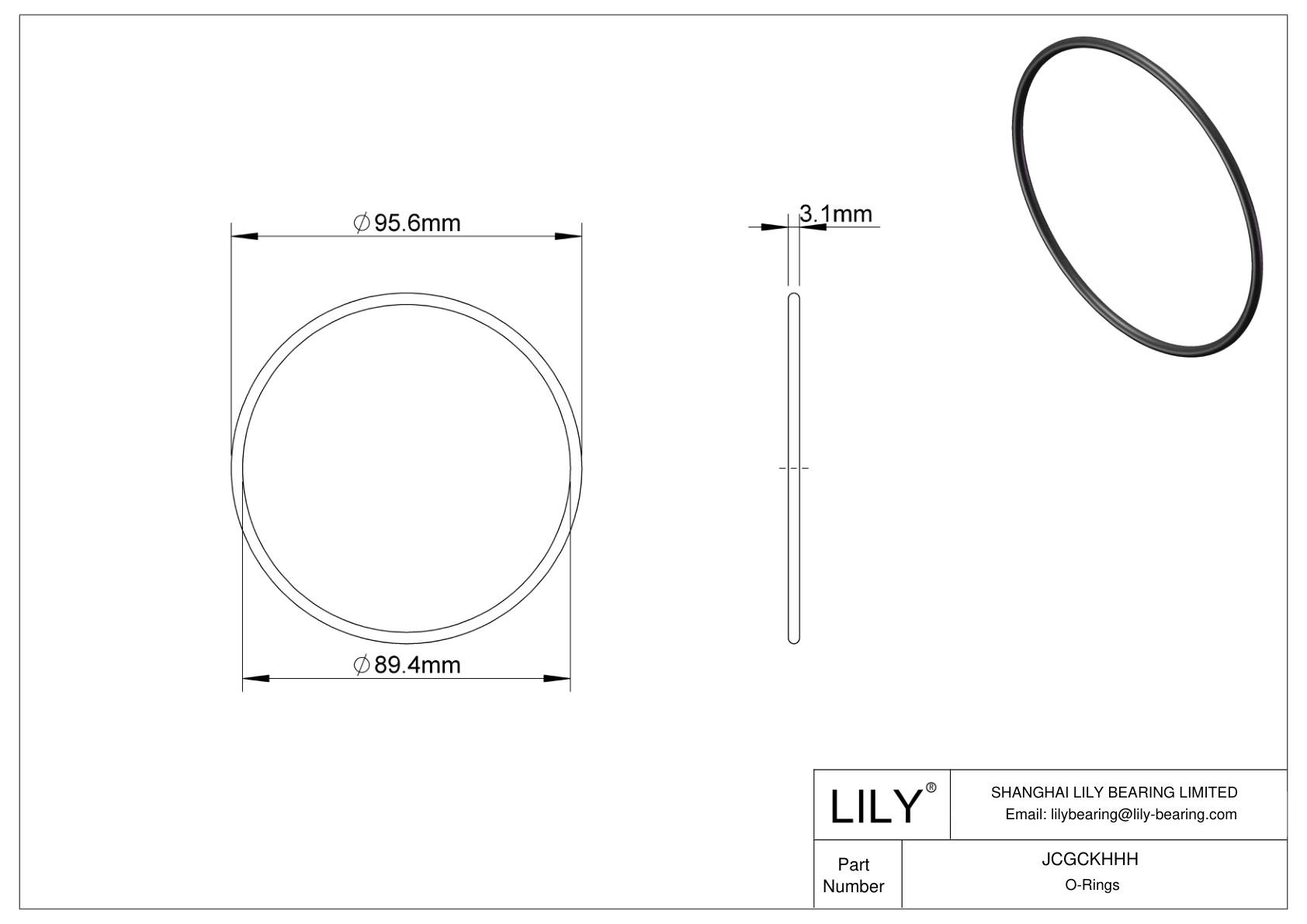 JCGCKHHH Oil Resistant O-Rings Round cad drawing