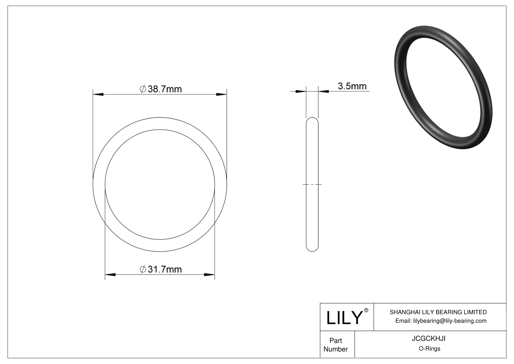 JCGCKHJI Oil Resistant O-Rings Round cad drawing