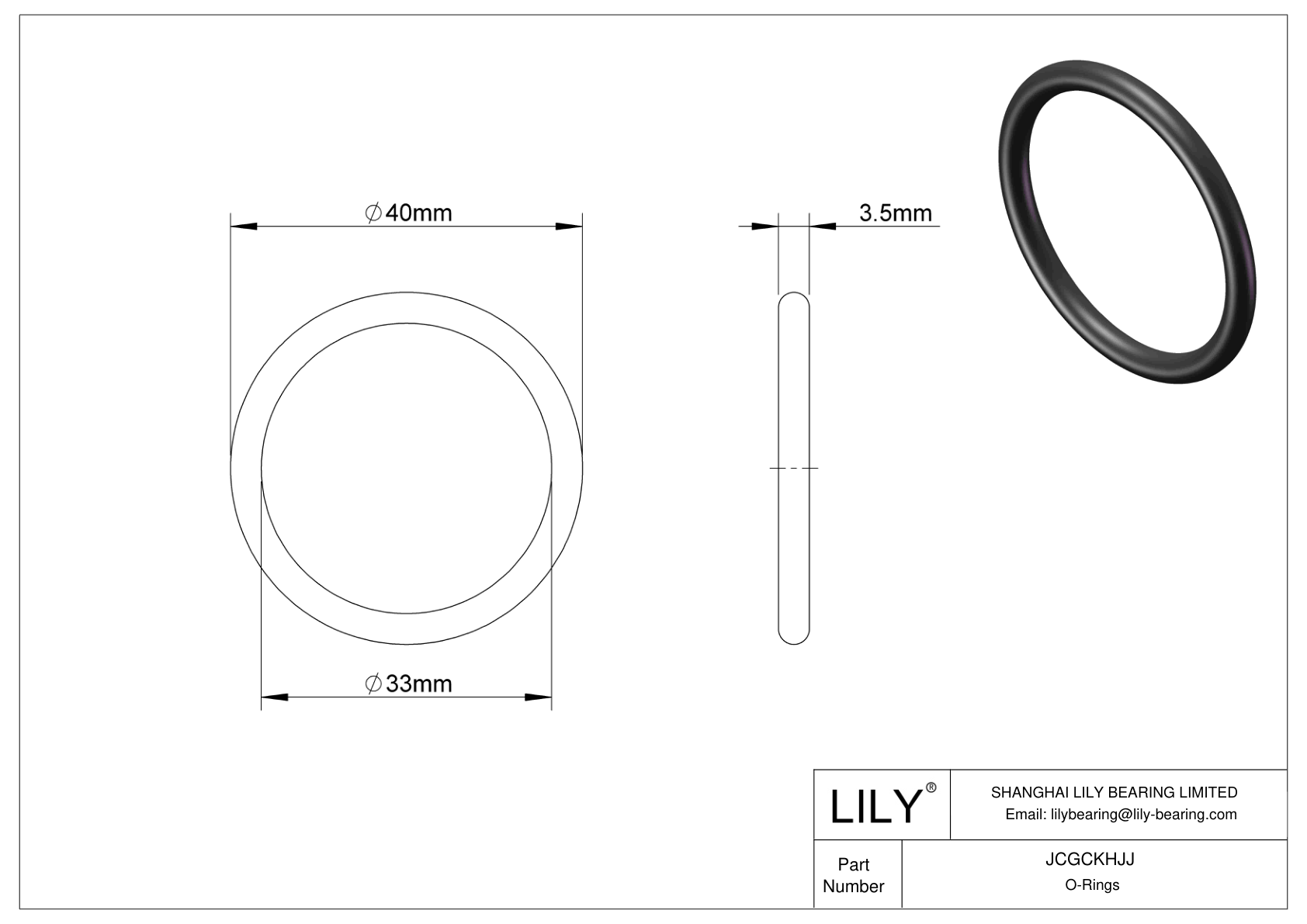 JCGCKHJJ Oil Resistant O-Rings Round cad drawing