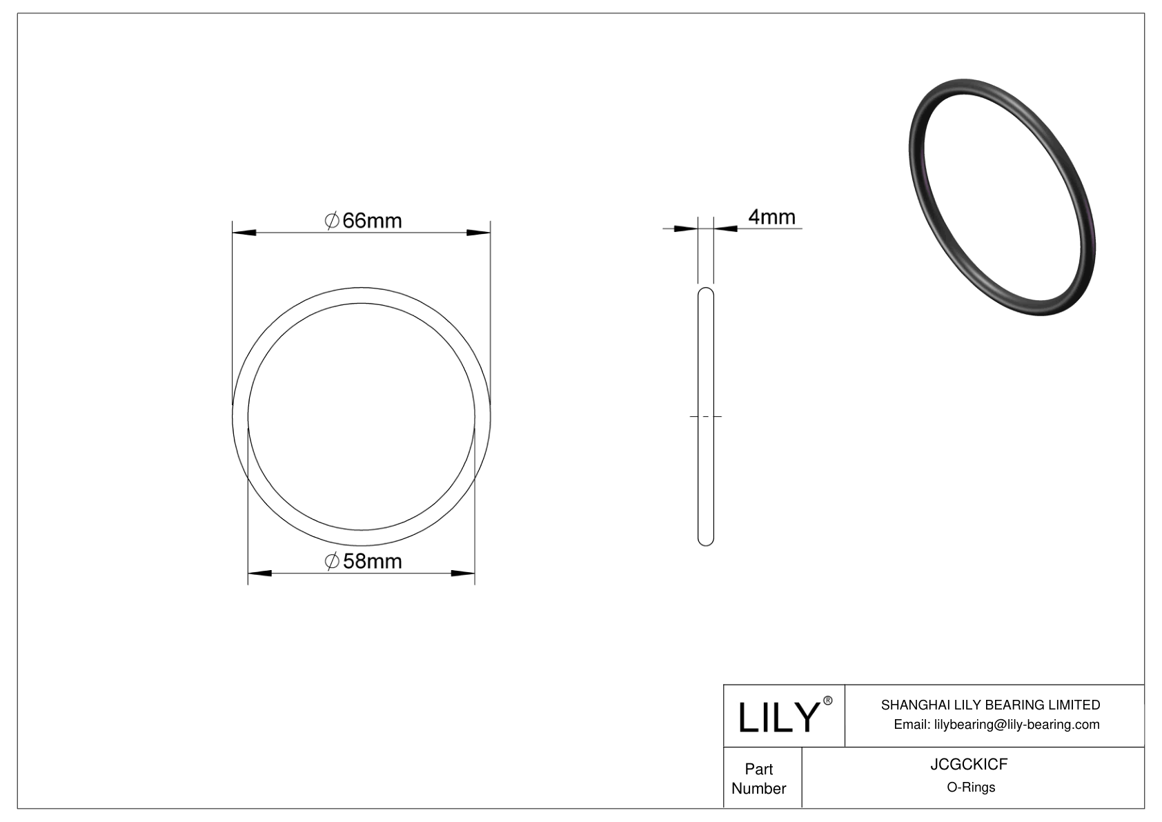 JCGCKICF Juntas tóricas redondas resistentes al aceite cad drawing