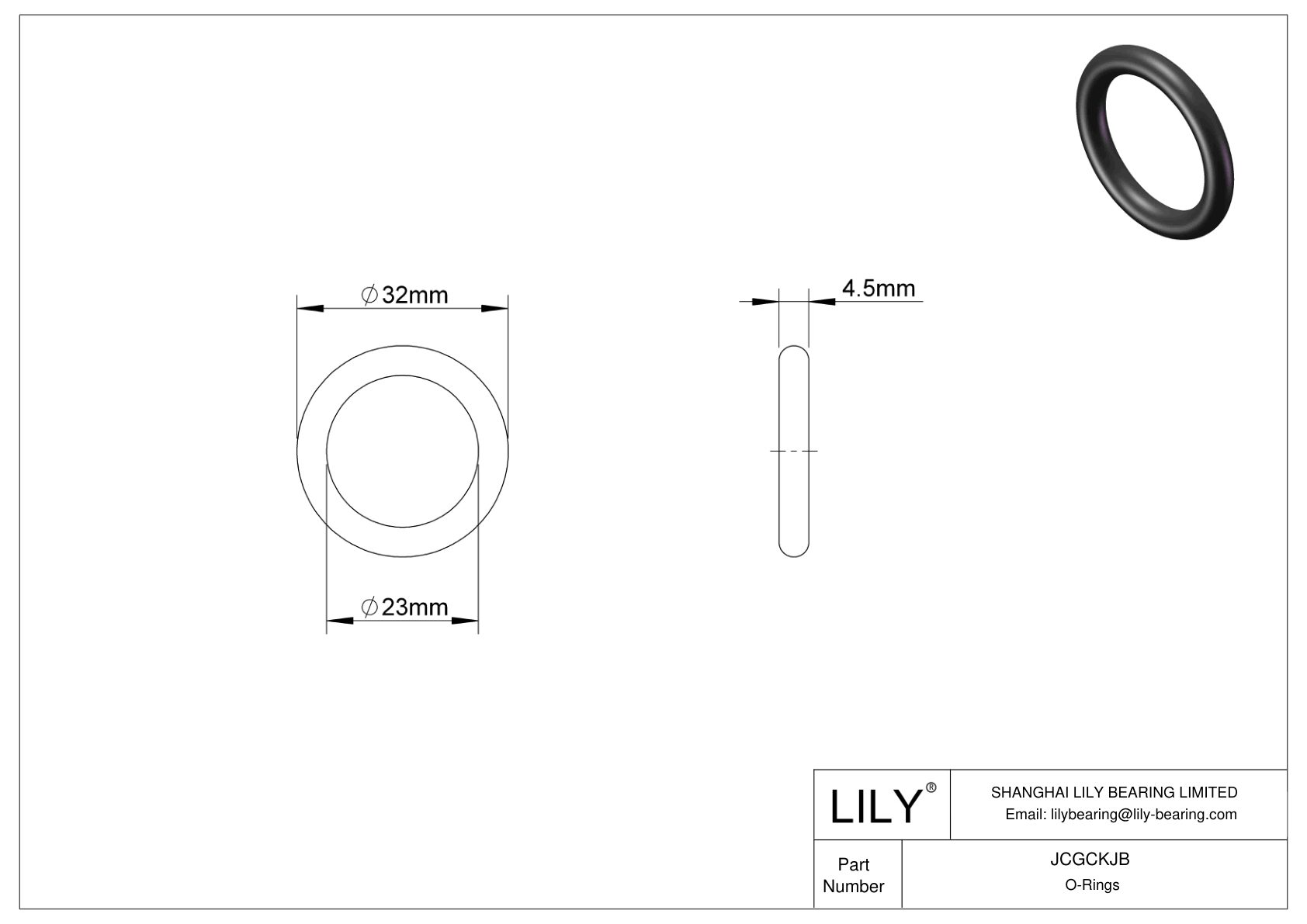 JCGCKJB Juntas tóricas redondas resistentes al aceite cad drawing