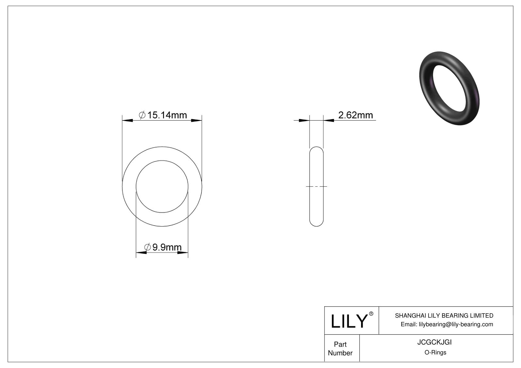 JCGCKJGI Oil Resistant O-Rings Round cad drawing