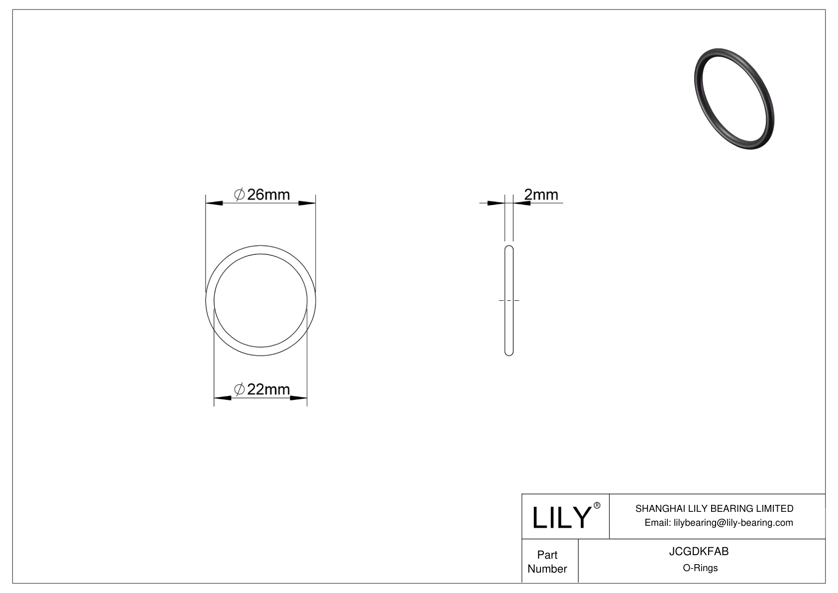 JCGDKFAB Chemical Resistant O-rings Round cad drawing