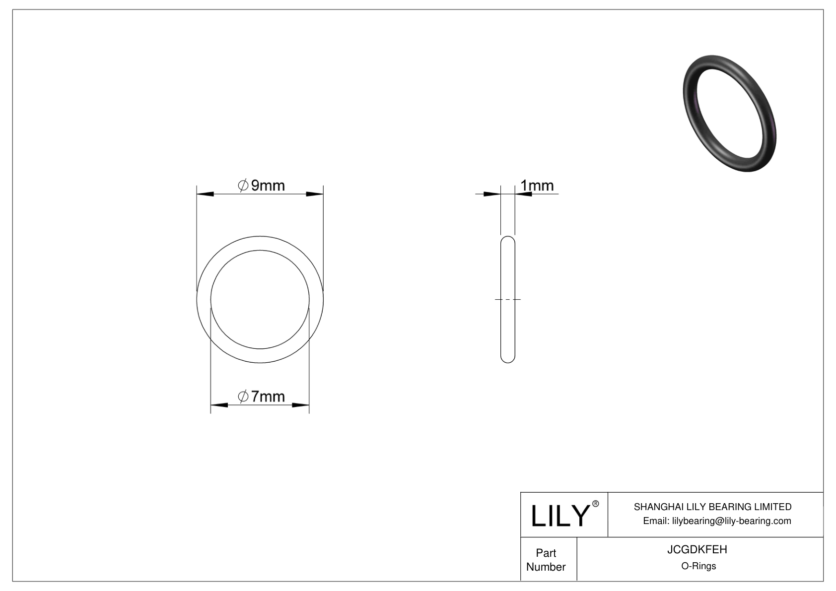 JCGDKFEH Chemical Resistant O-rings Round cad drawing