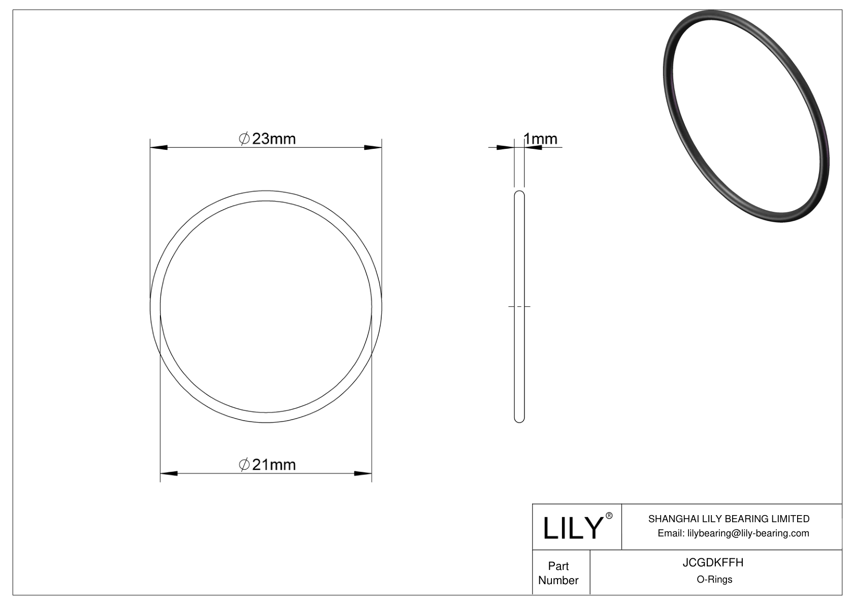 JCGDKFFH 圆形耐化学性 O 形圈 cad drawing