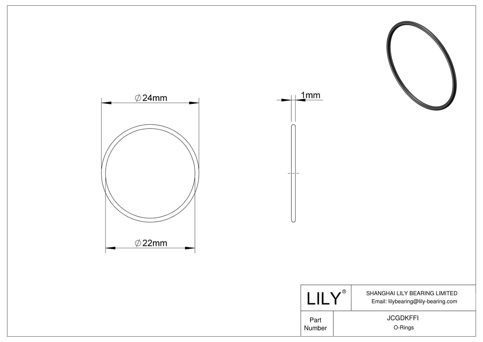 JCGDKFFI 圆形耐化学性 O 形圈 cad drawing