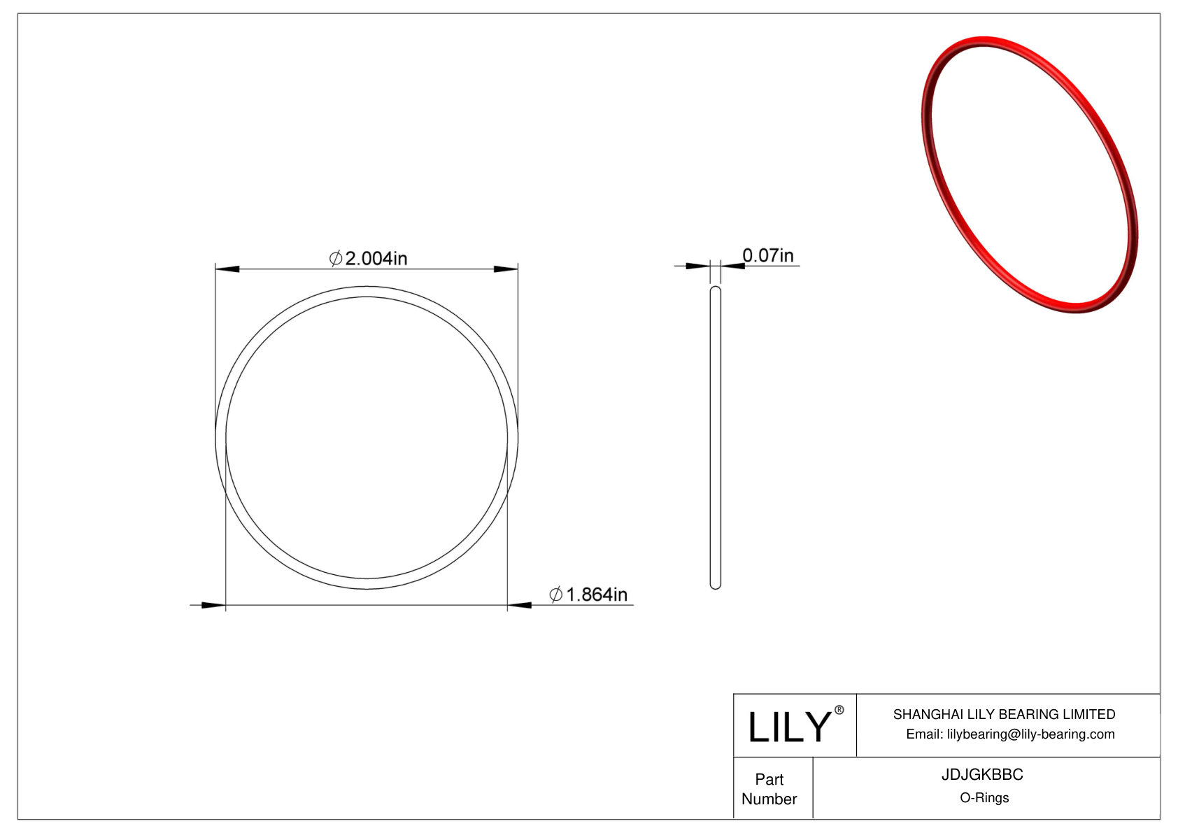 JDJGKBBC High Temperature O-Rings Round cad drawing