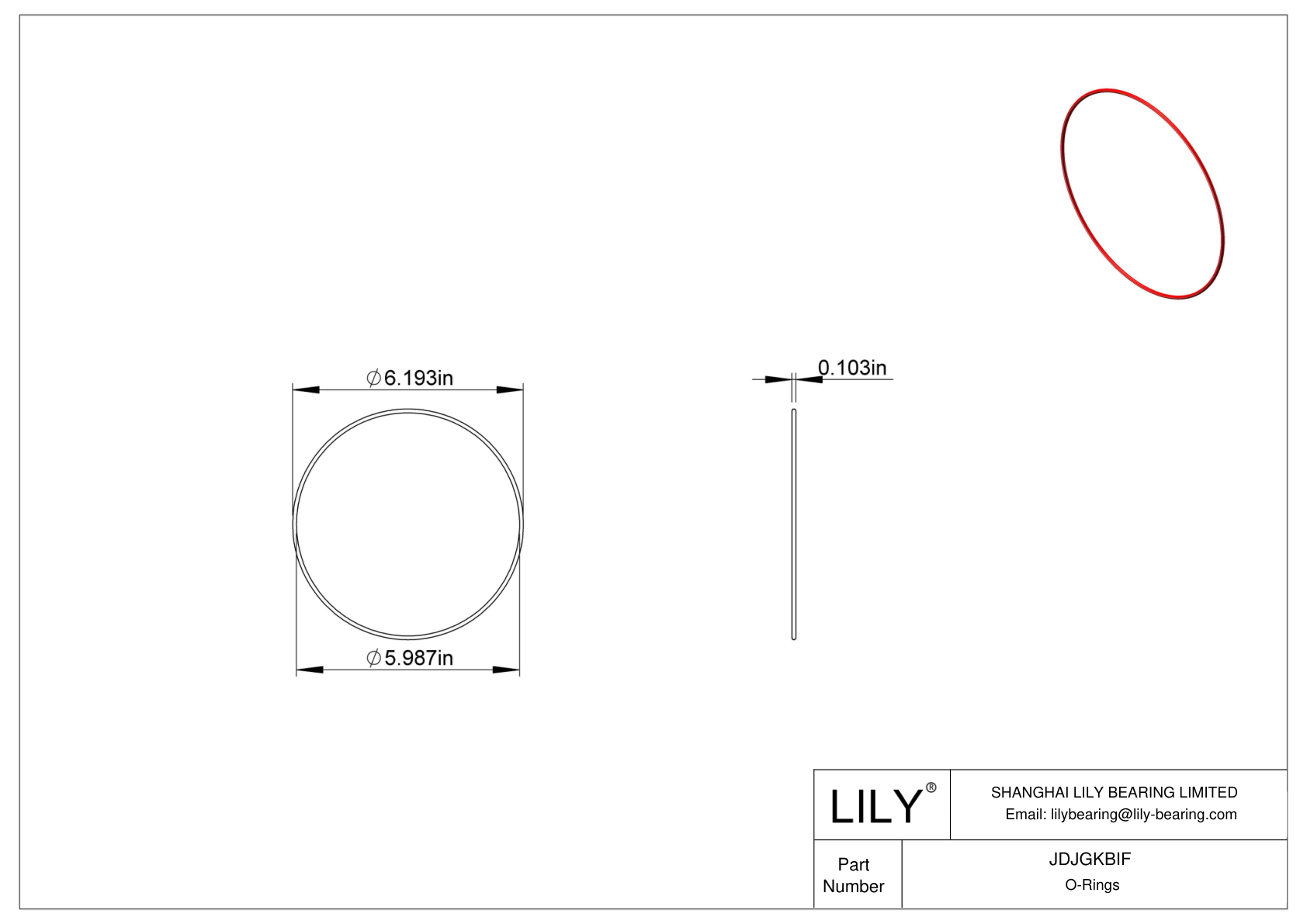 JDJGKBIF Juntas tóricas de alta temperatura redondas cad drawing