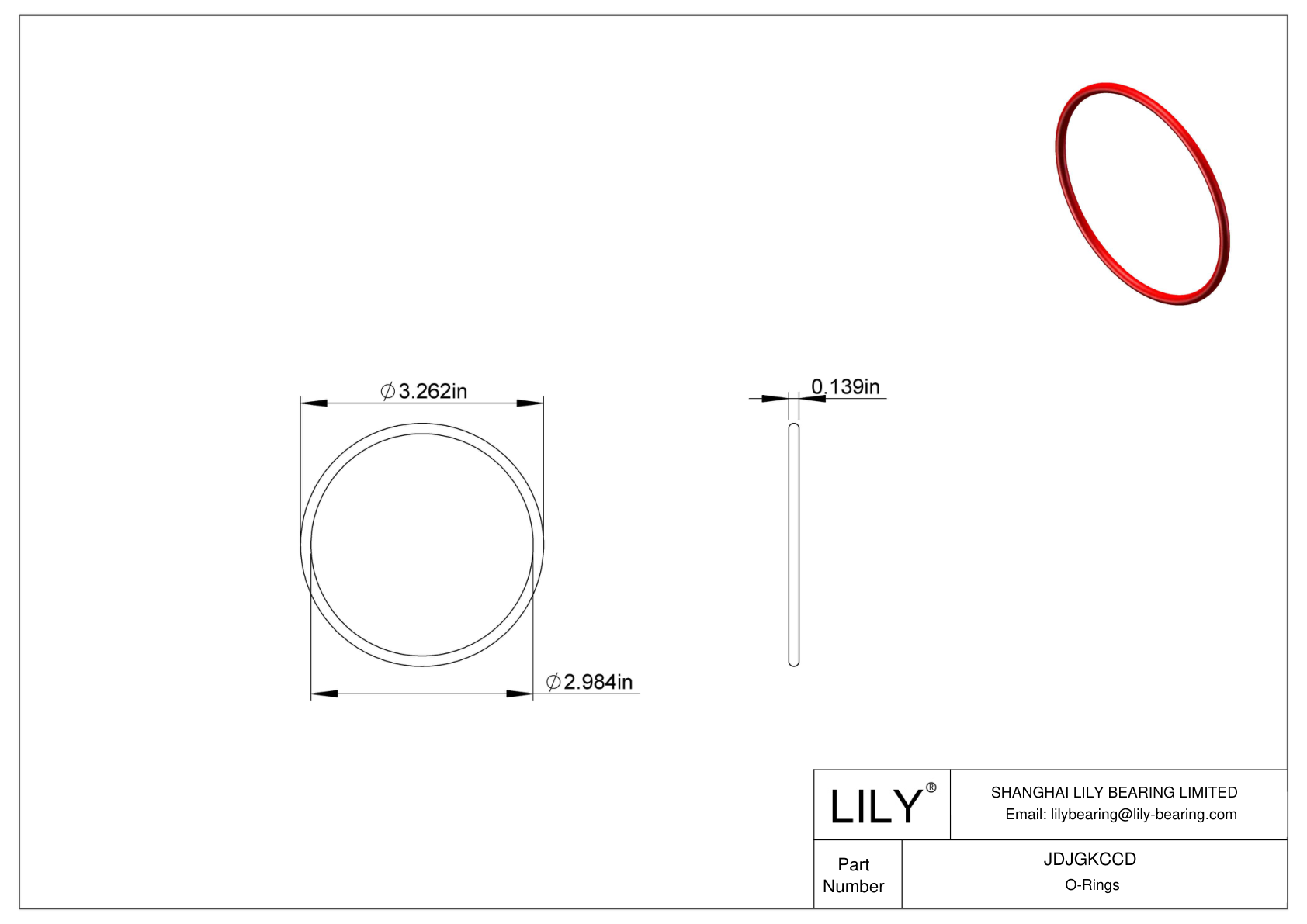 JDJGKCCD Juntas tóricas de alta temperatura redondas cad drawing