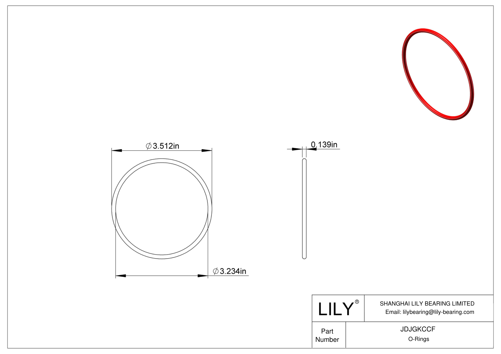 JDJGKCCF Juntas tóricas de alta temperatura redondas cad drawing