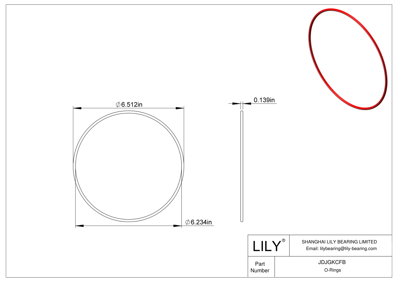 JDJGKCFB Juntas tóricas de alta temperatura redondas cad drawing