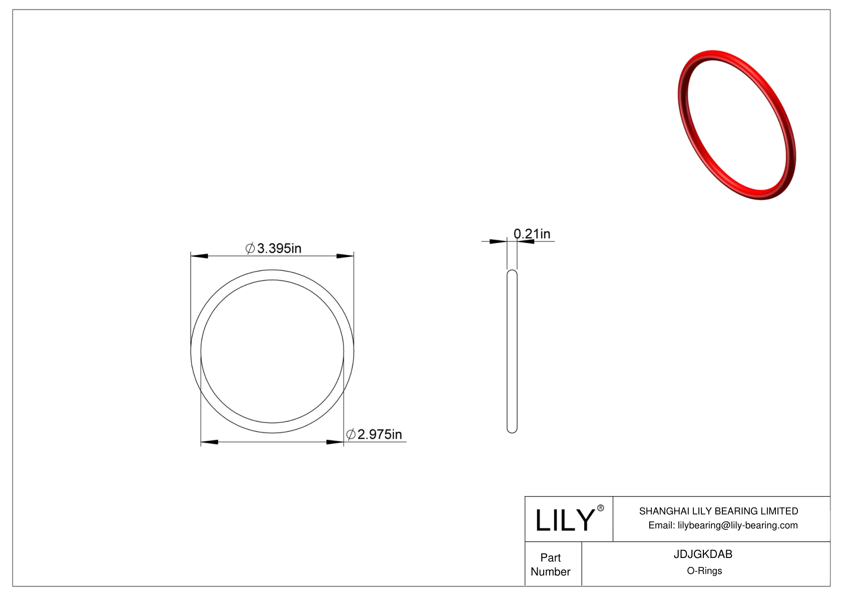 JDJGKDAB Juntas tóricas de alta temperatura redondas cad drawing